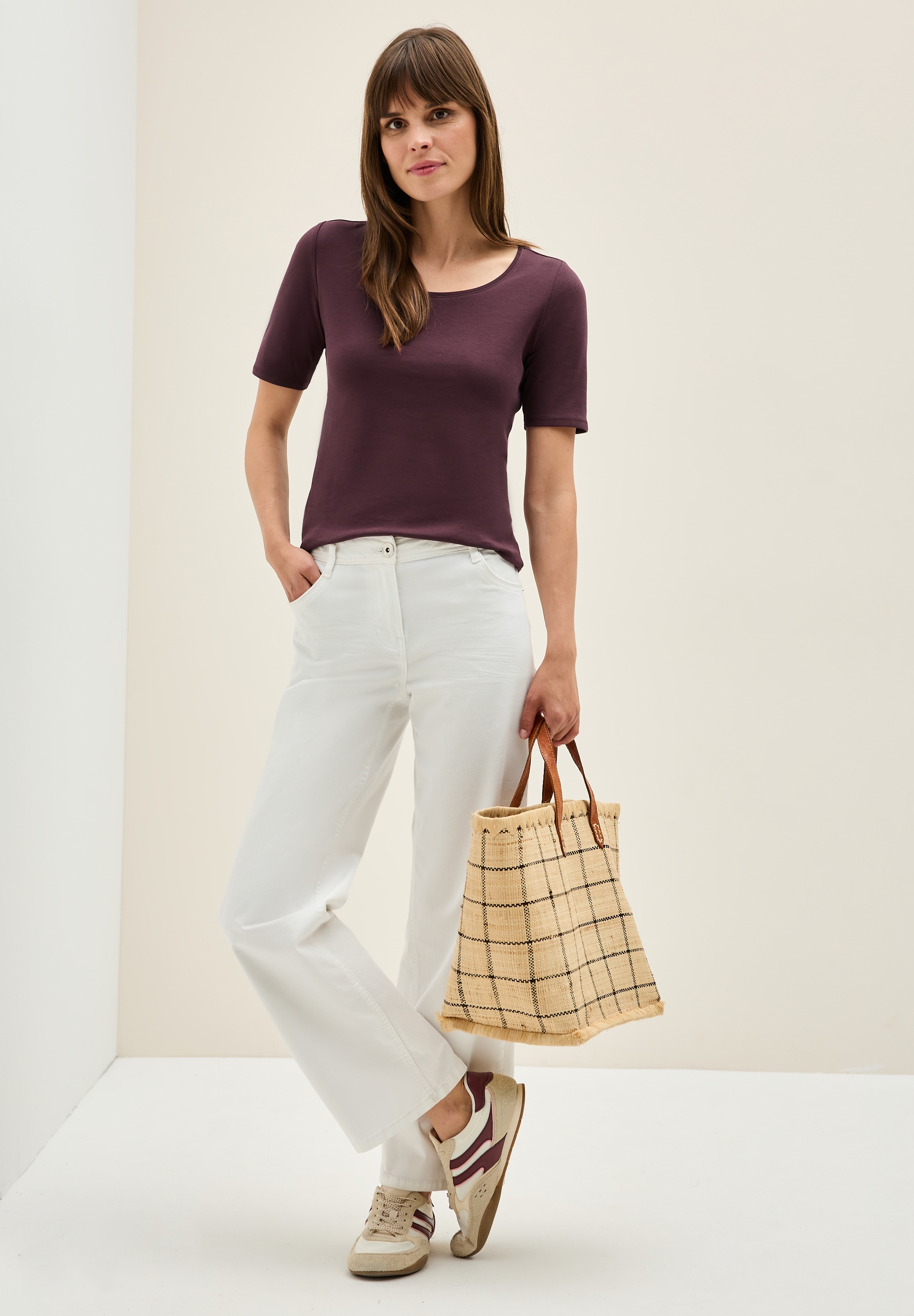 Cecil T-Shirt »Style LENA«, mit klassischem Rundhalsausschnitt