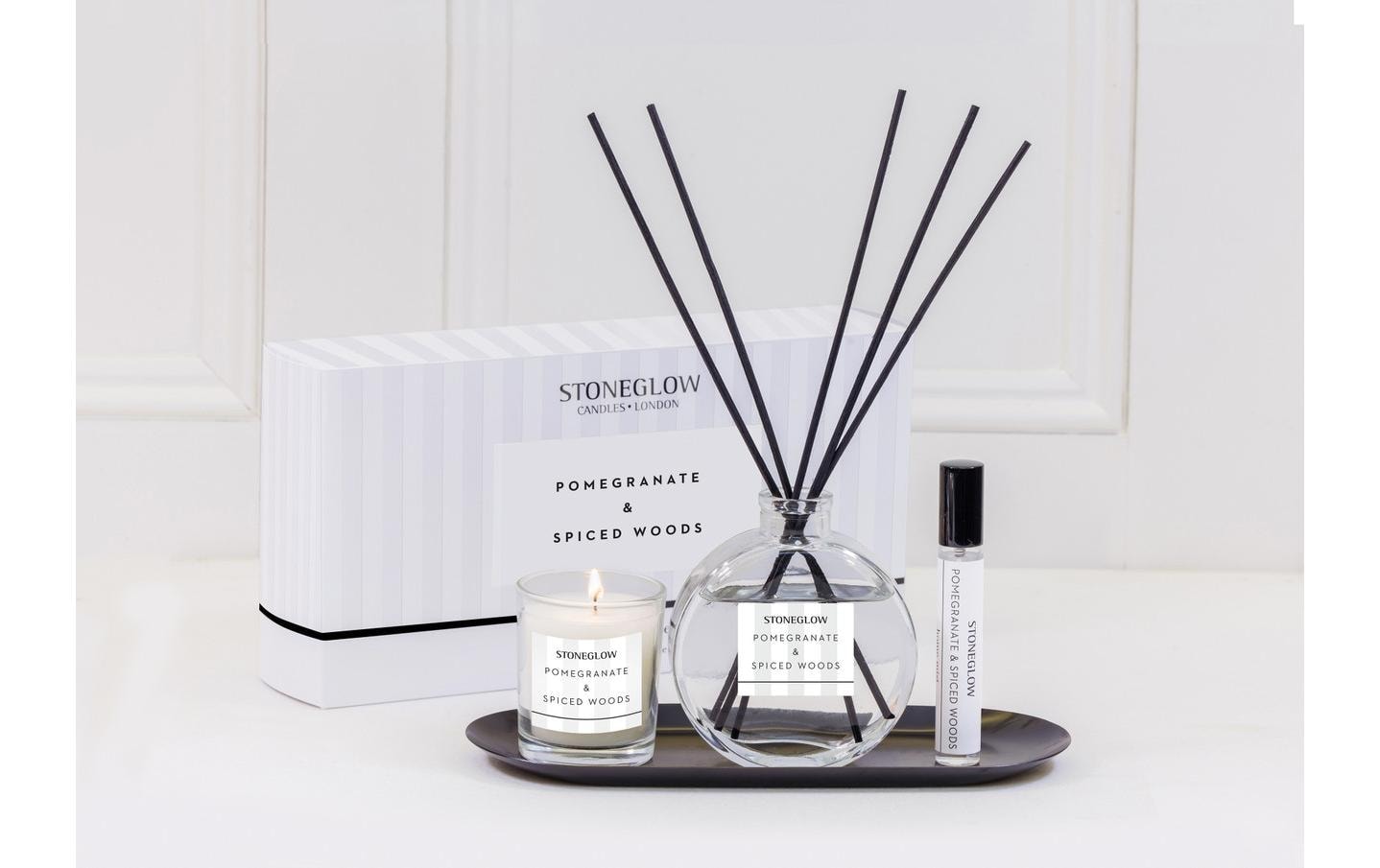 Stoneglow Raumduft »Pomeganate & Spice Woods 3-teilig, 120 ml«