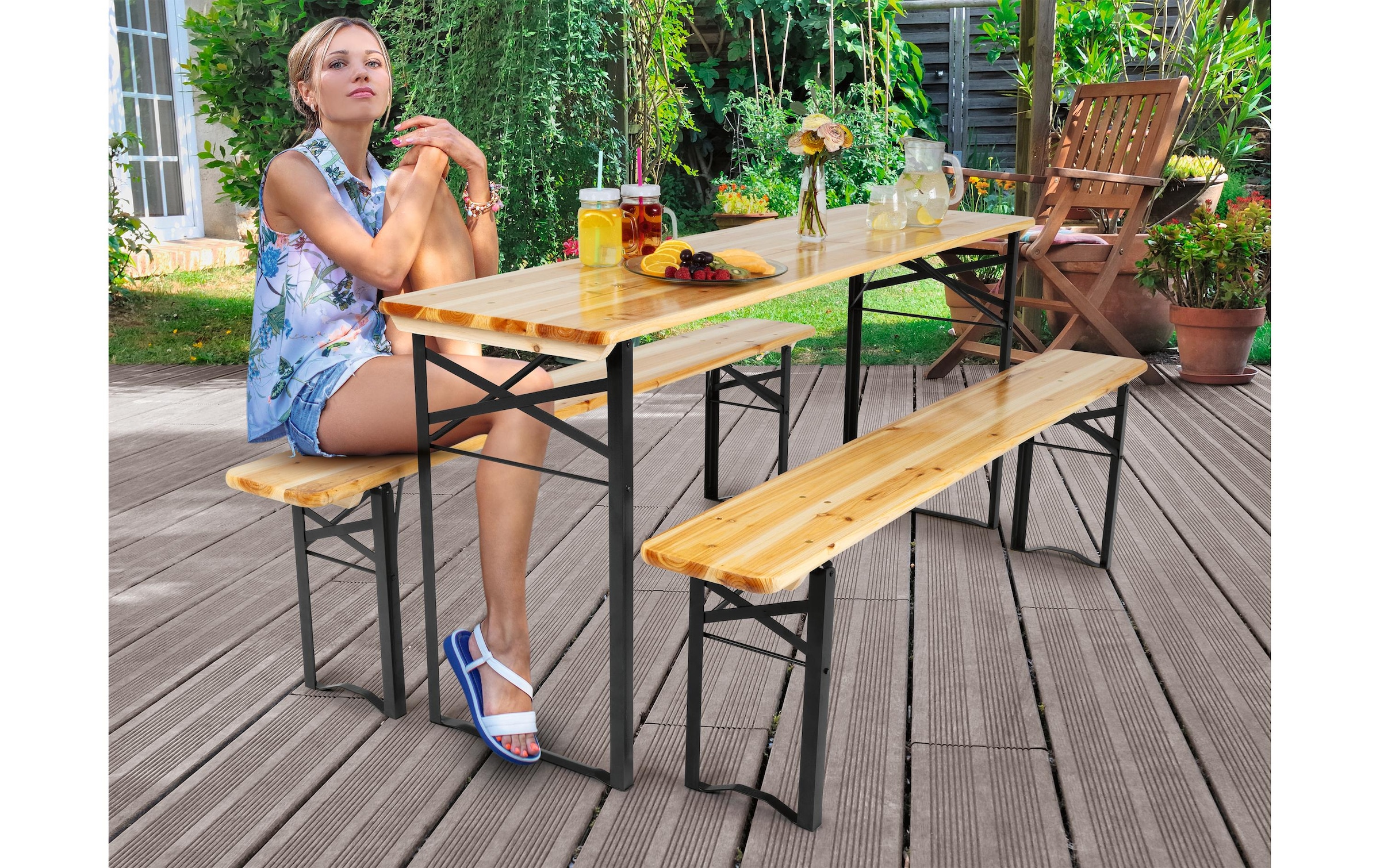 MAXXMEE Garniture de tente à bière »170 cm« Holzart: Fichte (China)