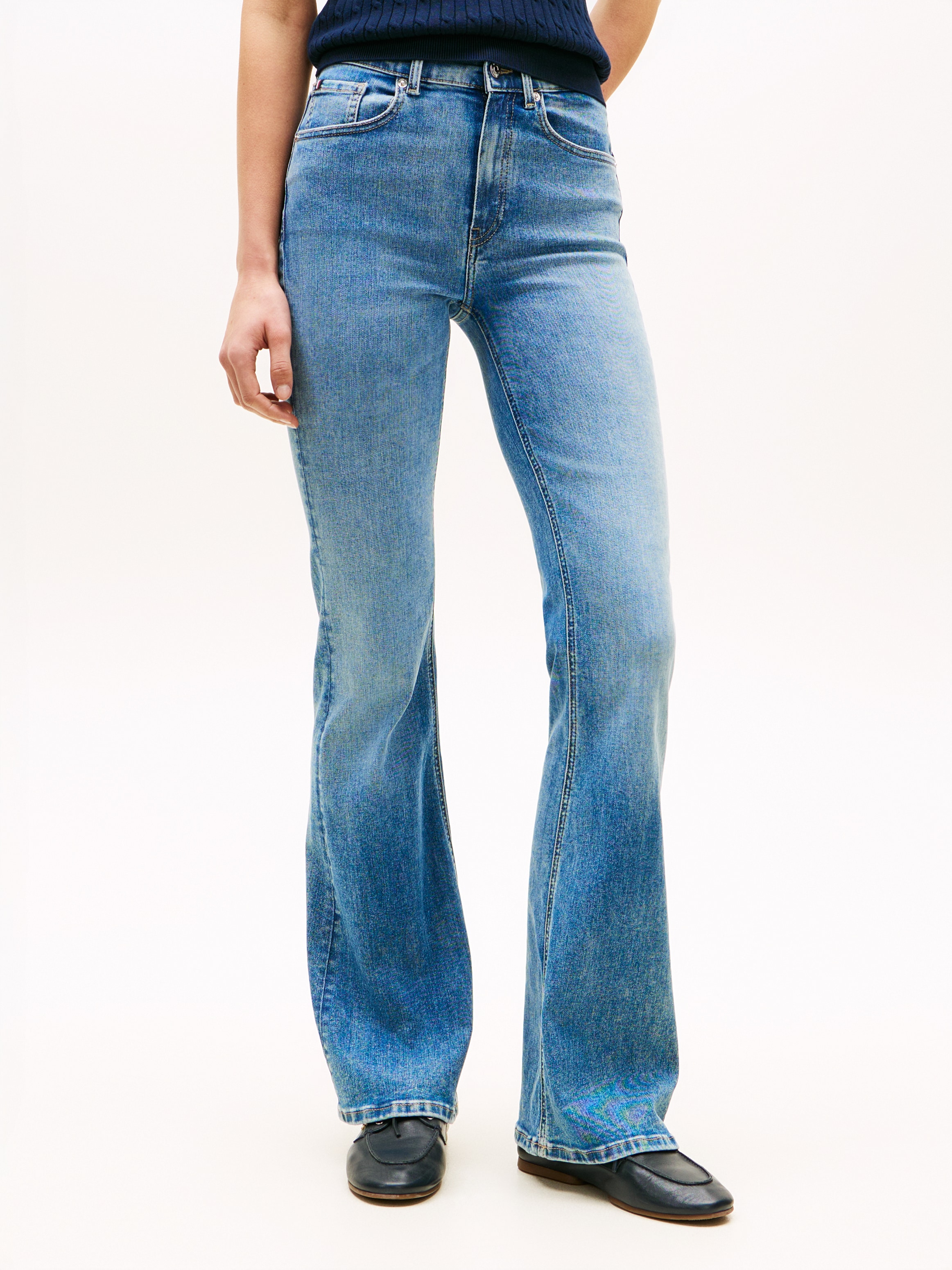 Image of Tommy Hilfiger Bootcut-Jeans "FINN FLARE RW" Baumwoll-Mix mit Stretch, Mid Rise