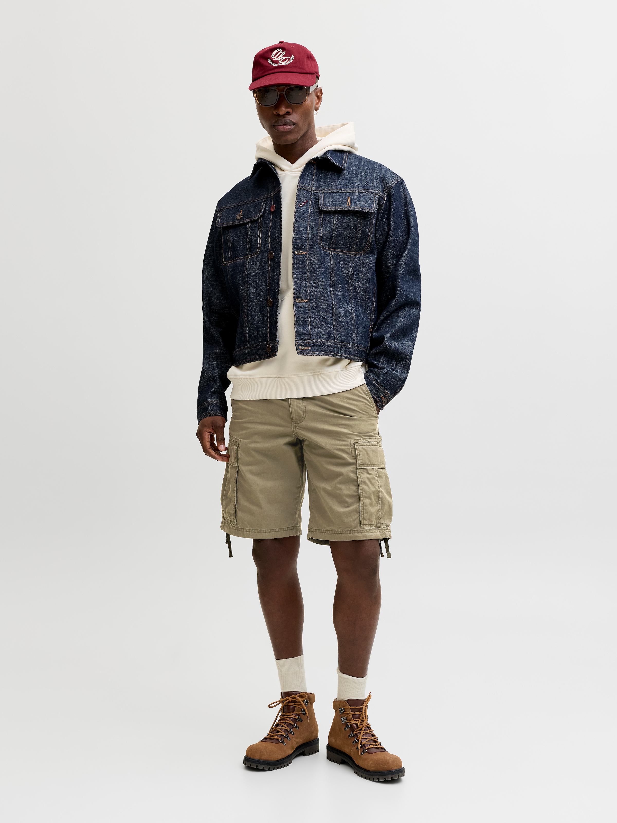 Jack & Jones Pantalon cargo »JPSTCOLE FRANK CARGO SHORT MID SN«  mit Seitentaschen
