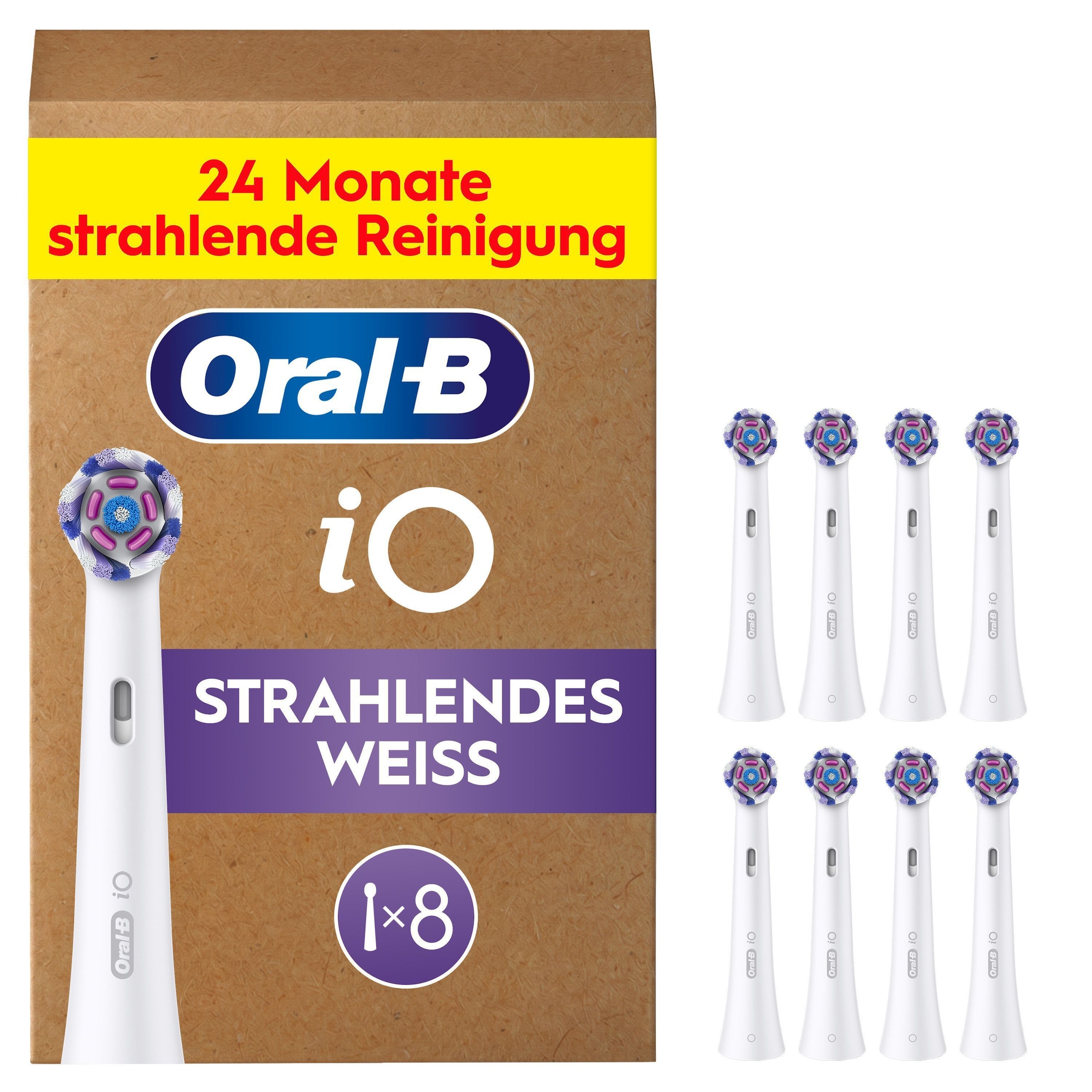 Image of Oral-B Aufsteckbürsten "Oral-B iO Strahlendes Weiss" fortschrittliche Plaque-Entfernung, Poliereinsätze zur Zahnaufhellung