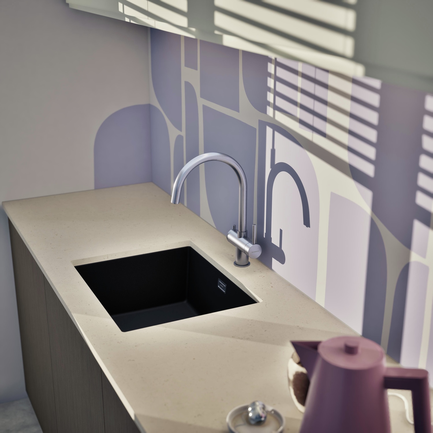 Schock Küchenarmatur »Ares« Hochdruck, Festauslauf, Filterwasser, Schwenkbereich 360°