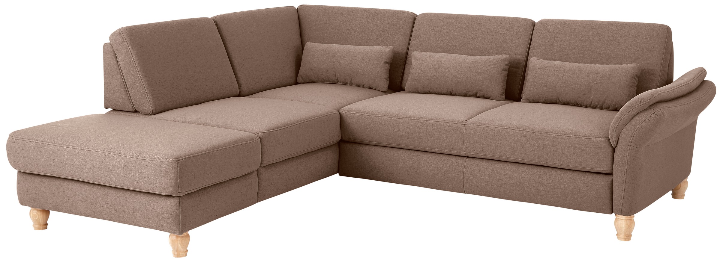 Home affaire Ecksofa »Palace L-Form«, incl. Sitztiefenverstellung, wahlweise mit Bettfunktion und Stauraum