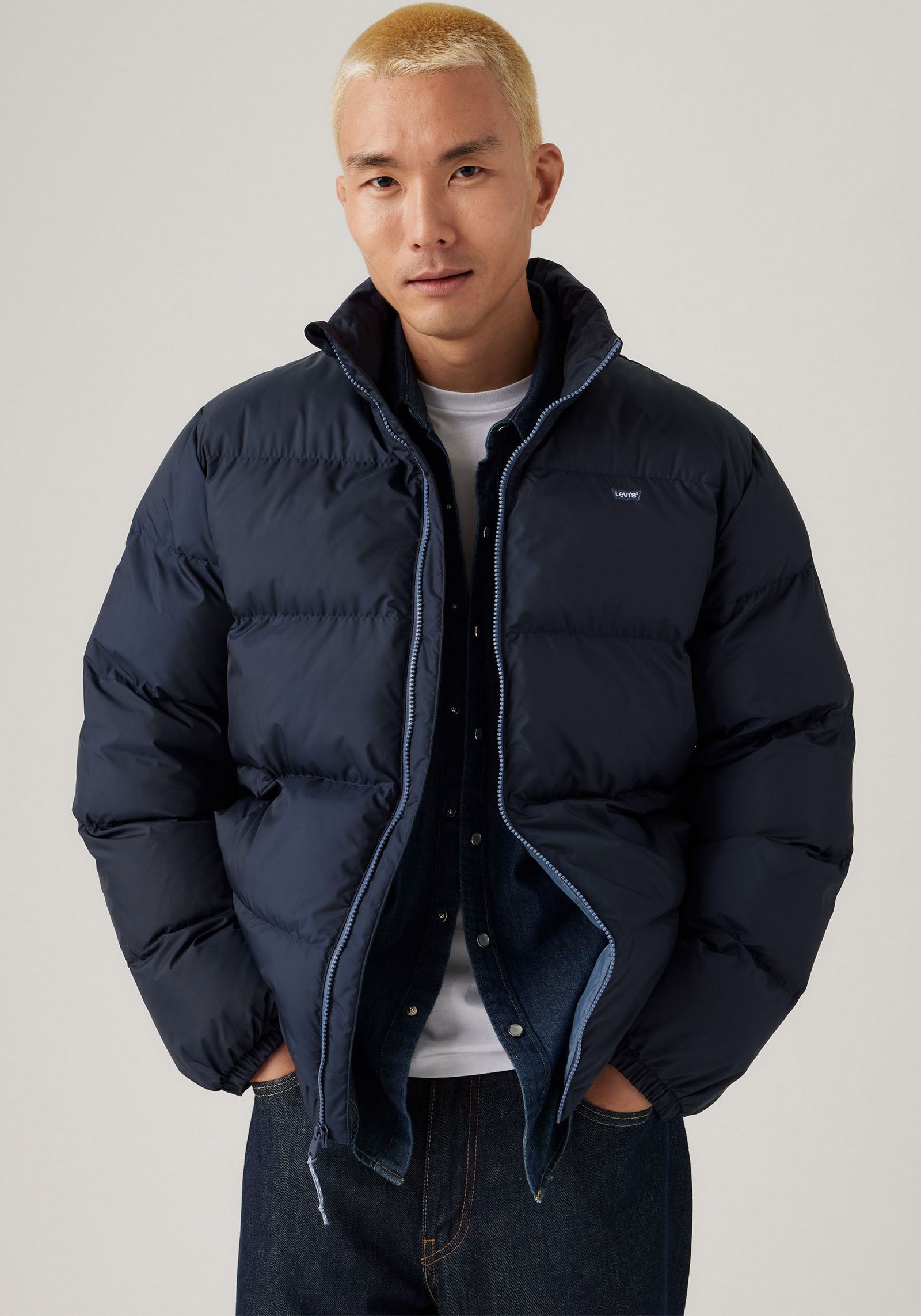 Levi's® Veste matelassée »PIEDMONT SHORT PUFFER« ohne Kapuze mit Reissverschluss und Stehkragen