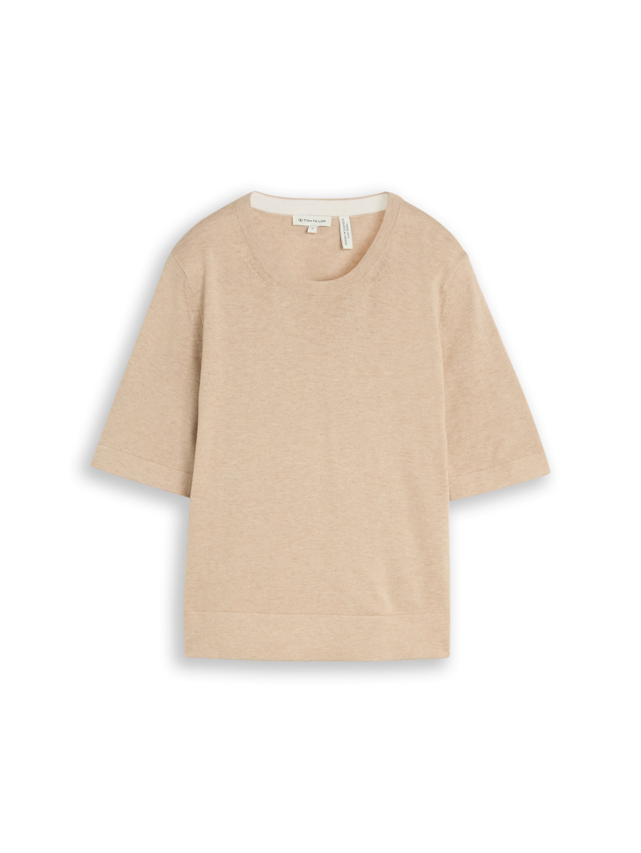 TOM TAILOR Pull en tricot Pull d'été - manches demi-longues - avec viscose et stretch
