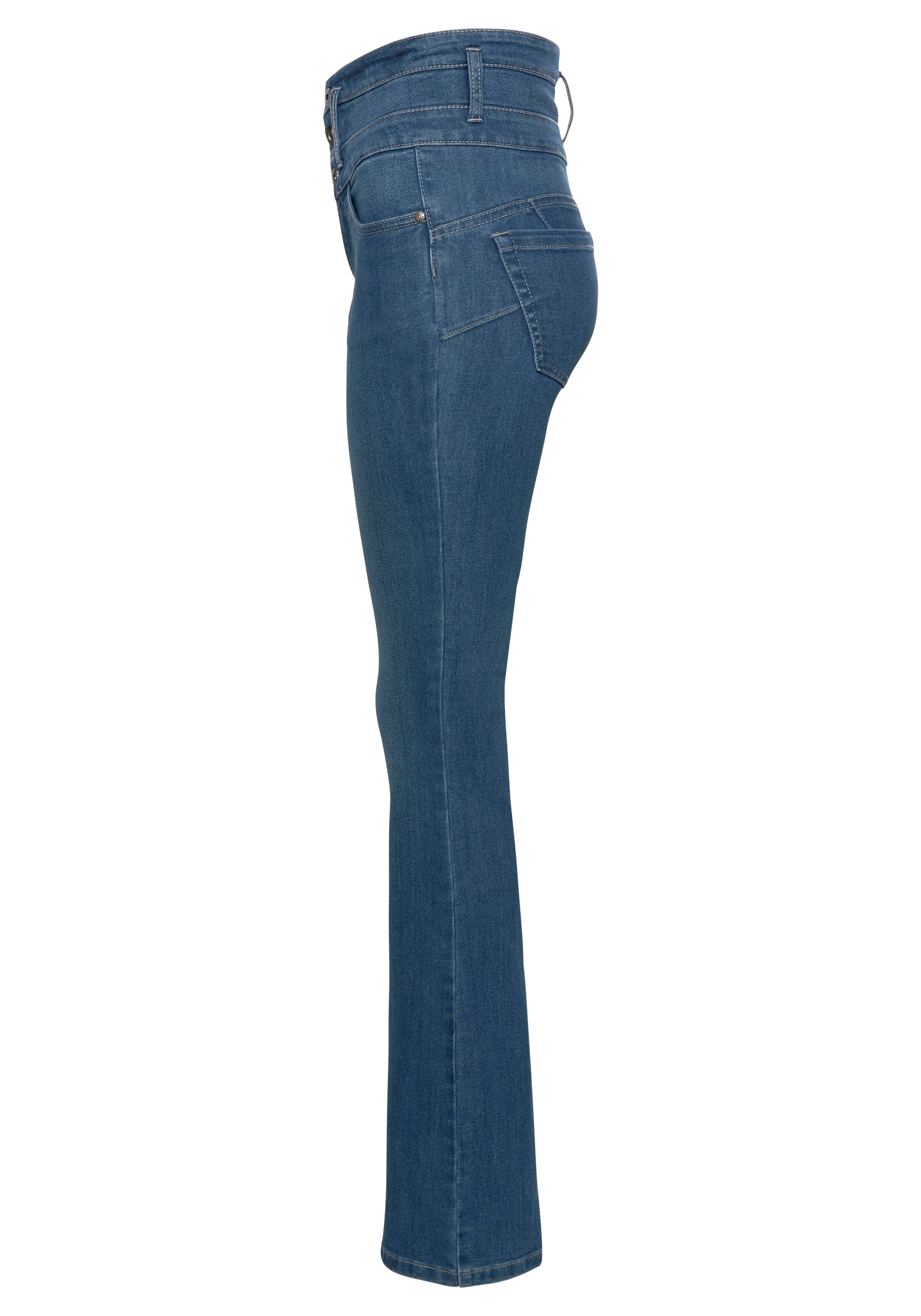 Bootcut-Jeans Waist Bund«, »mit versandkostenfrei High Arizona extrabreitem auf