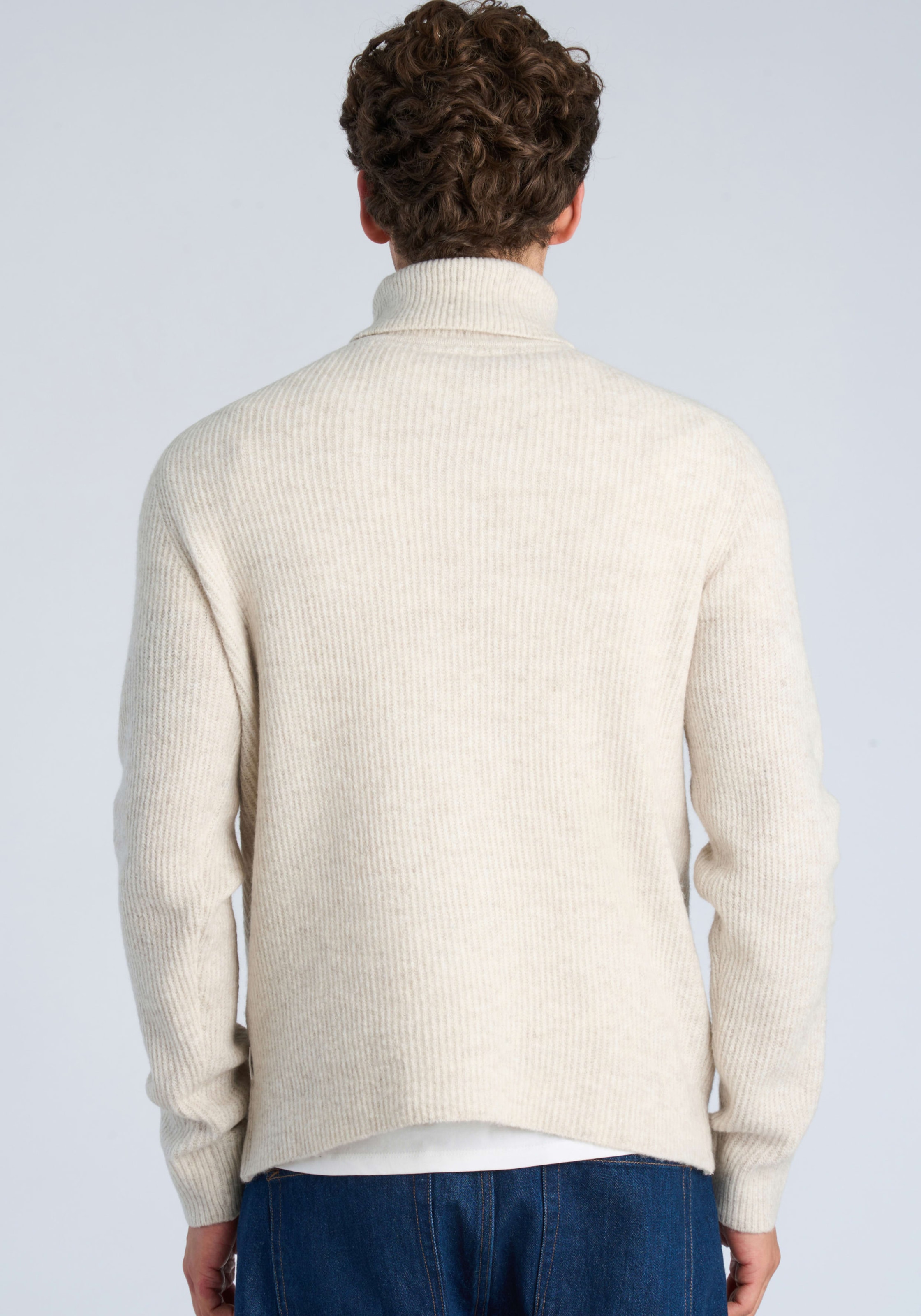 LINDBERGH Rollkragenpullover Strickpullover / Winterpullover mit Wolle und Stretch