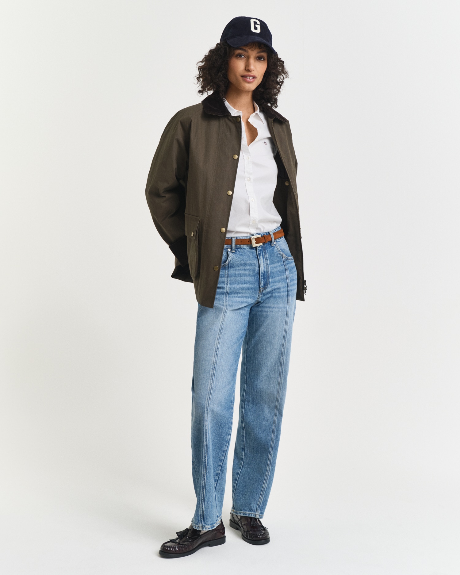 Gant Blouse à manches longues »New Slim Stretch Oxford Blouse« für bequemen Sitz u. Bewegungsfreiheit, New Slim Stretch, bügelfrei