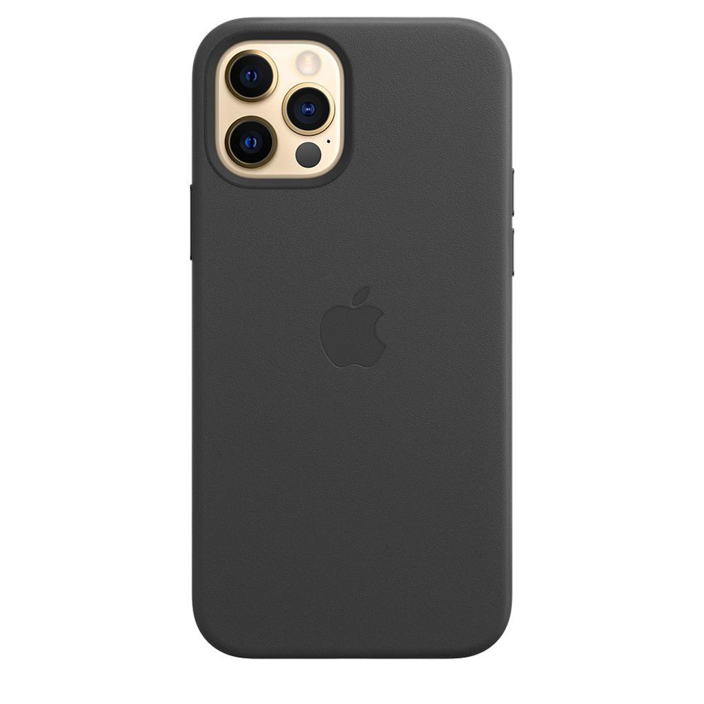 Apple Smartphone-Hülle »Apple iPhone 12/12 Pro Leder Case Mag Black«, iPhone 12-iPhone 12 Pro, 15,5 cm (6,1 Zoll), MHKG3ZM/A