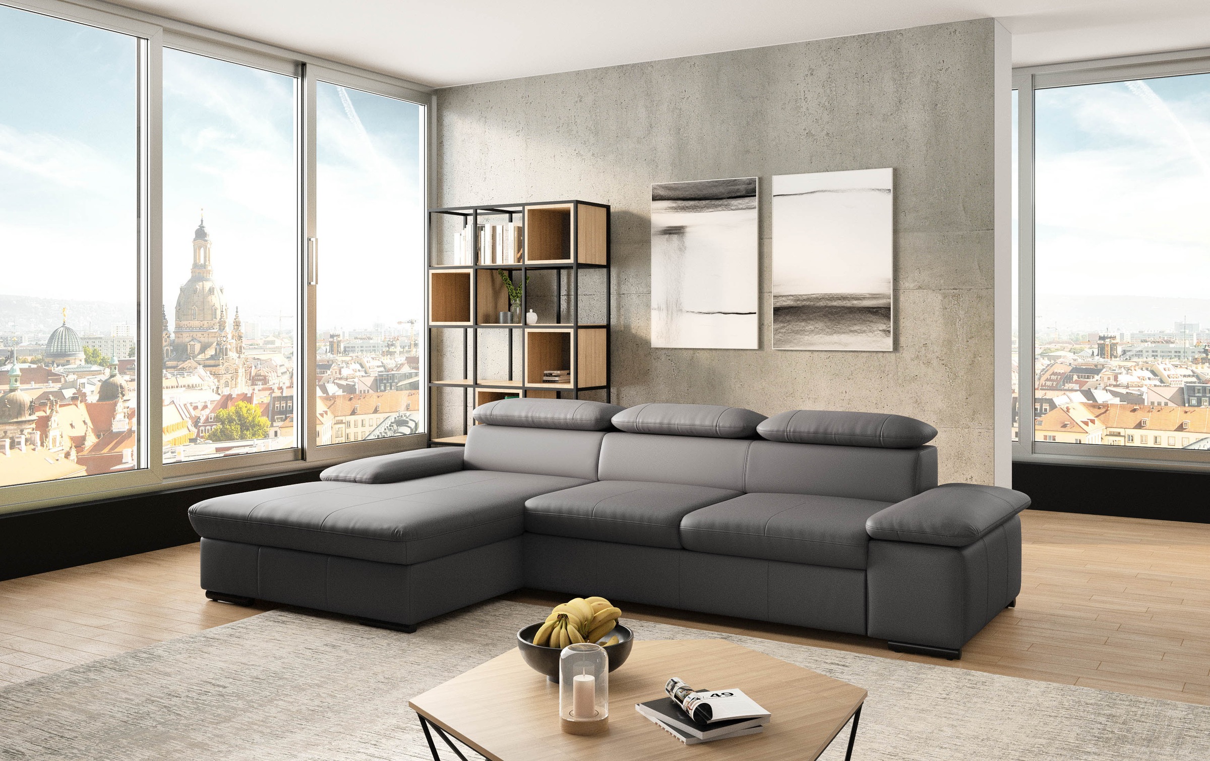 sit&more Ecksofa »Alcudia L-Form«, wahlweise mit Bettfunktion