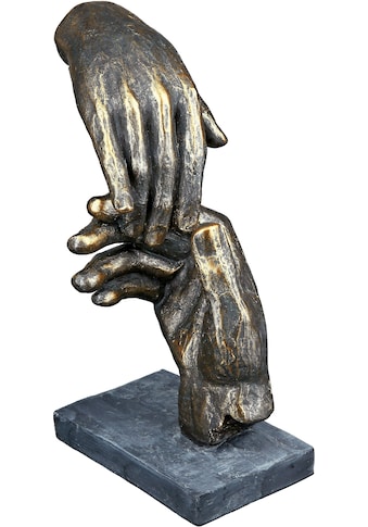 Dekofigur »Skulptur Two hands, bronzefarben«
