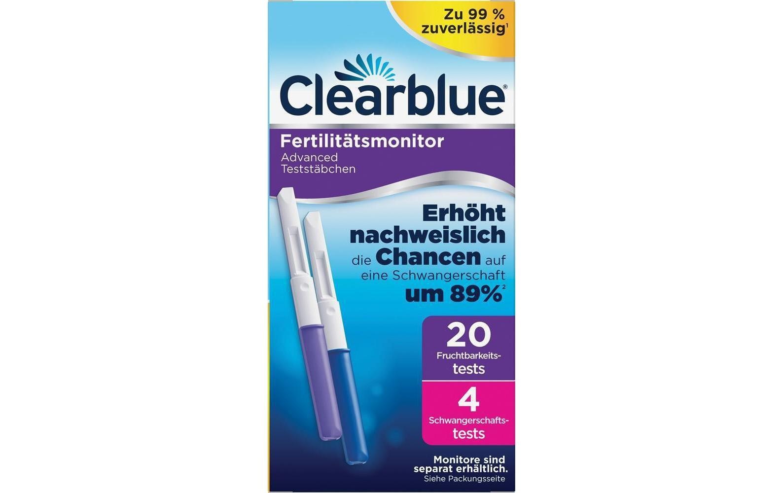 Wasserteststreifen »Clearblue Clearblue Teststäbchen für Fertilitätsmonitor«, (Set)