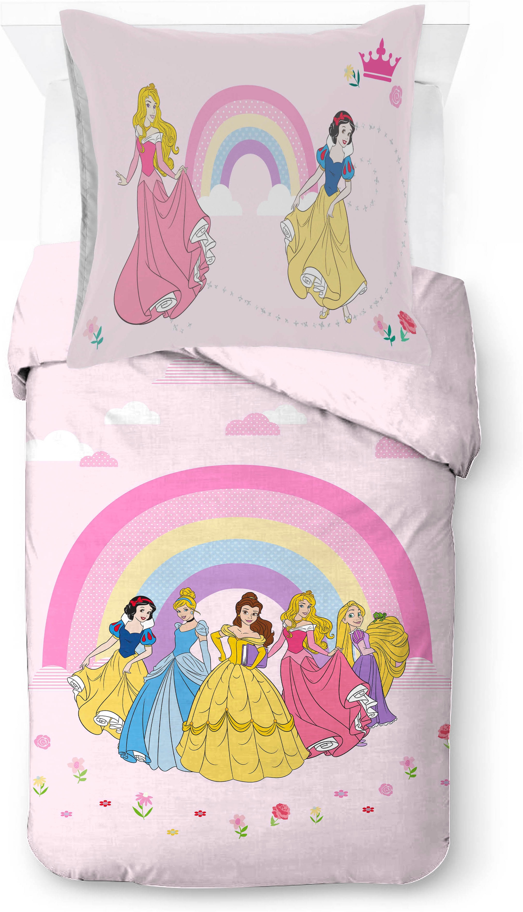 Image of Disney Kinderbettwäsche "Disney Princess Rainbow" 2 100% Baumwolle