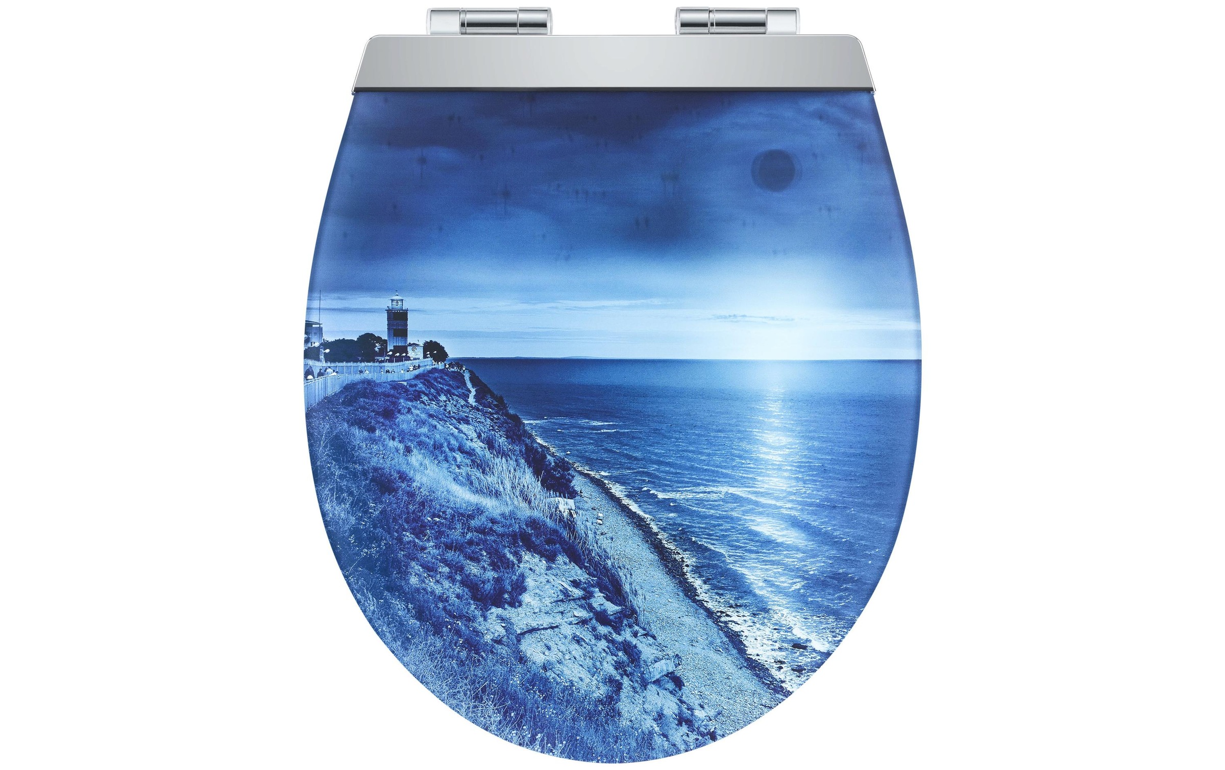 diaqua® WC-Sitz »Menton Night Beach Absenkautomatik, Blau«