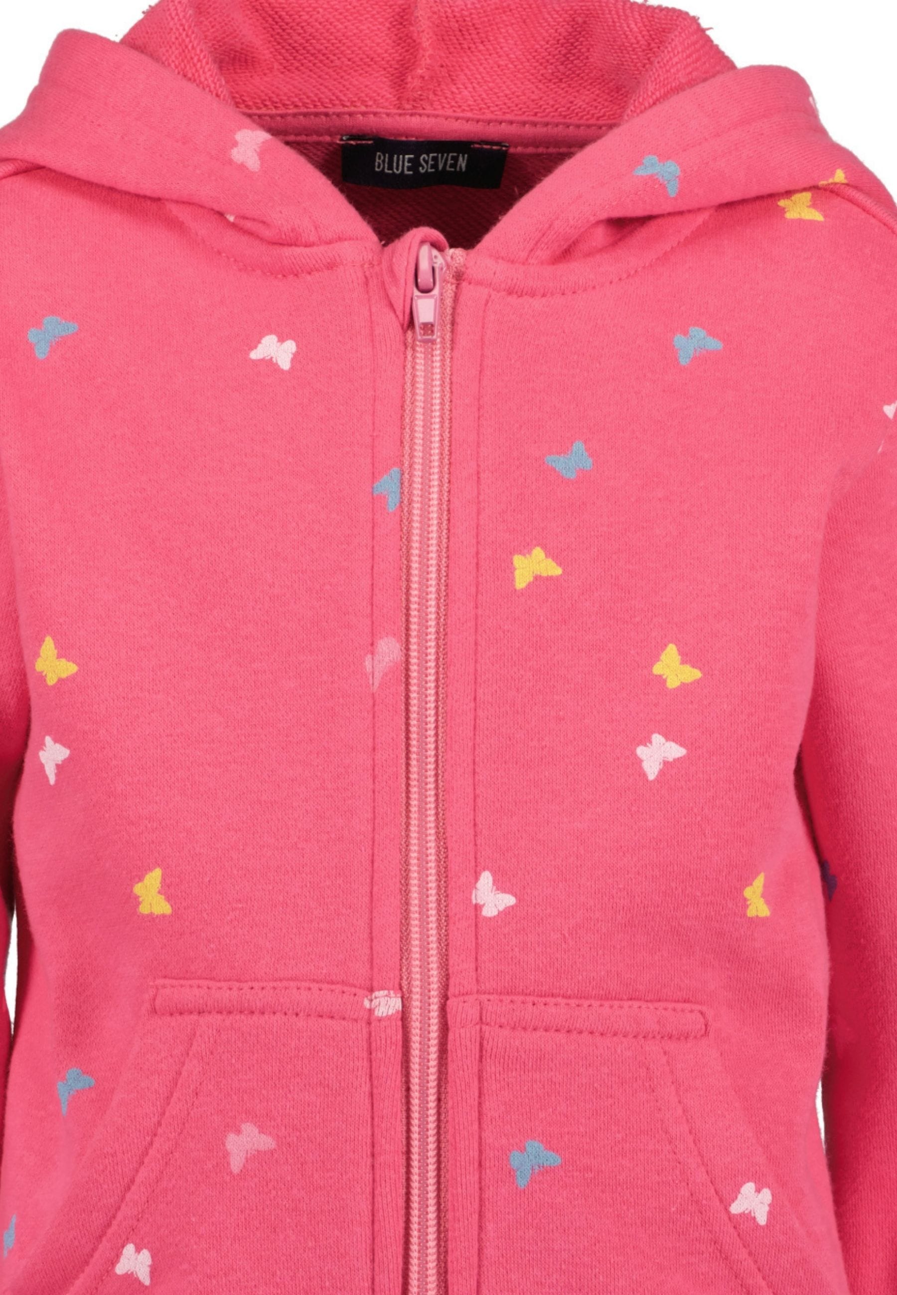 Blue Seven Kapuzensweatjacke, allover bedruckt