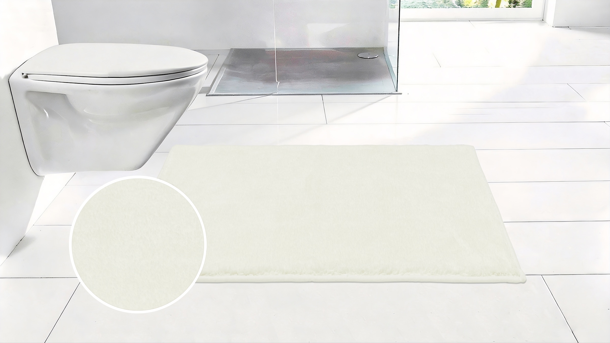Image of GOODproduct Badematte "Cali, Badvorleger, Badezimmer Teppich, Duschvorleger" Höhe 10 mm rutschhemmend beschichtet fussbodenheizungsgeeignet schnell trocknend weich, Uni Farben, auch als Teppich erhältlich