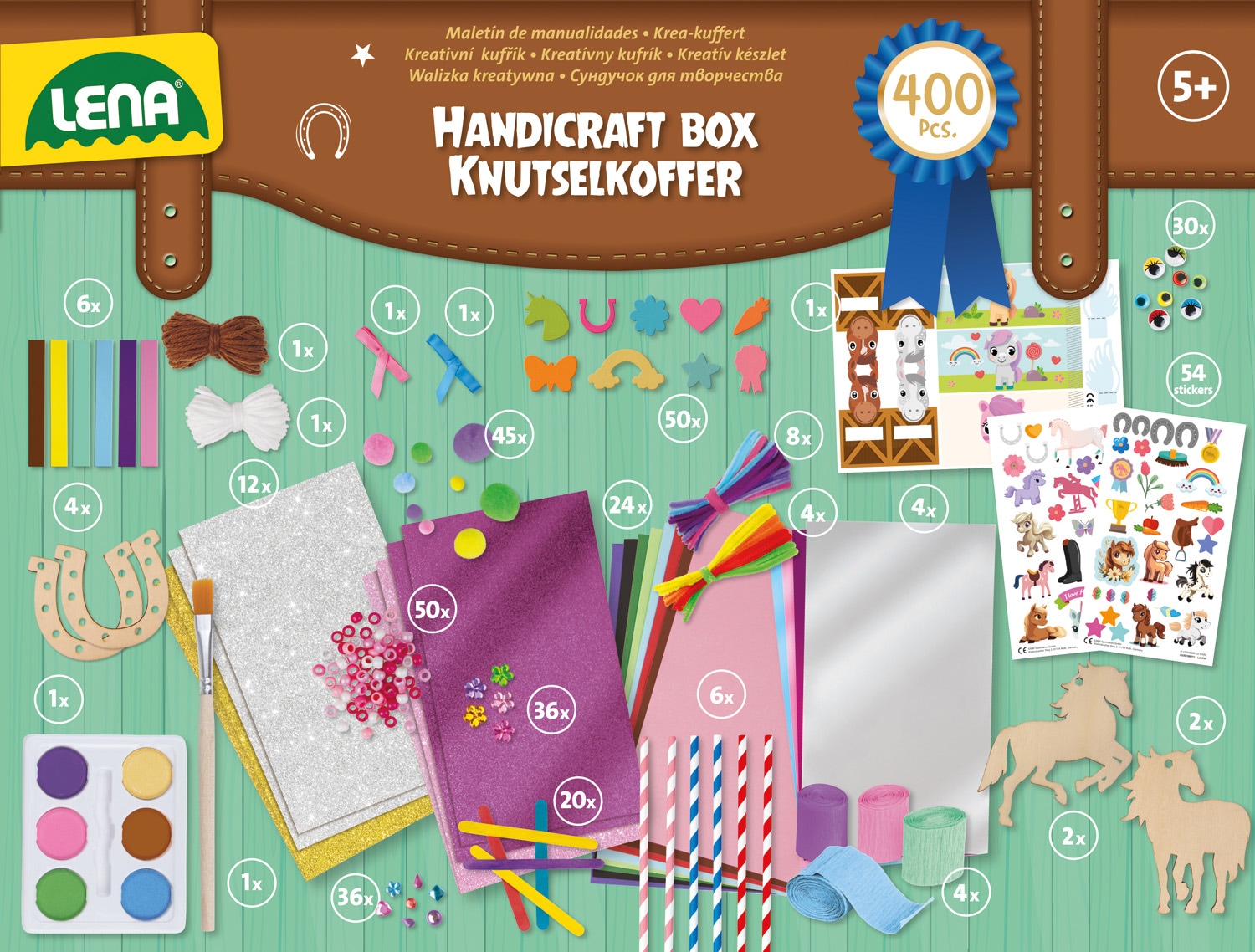 Lena® Set créatif »Bastelkoffer Pferde, Premium«