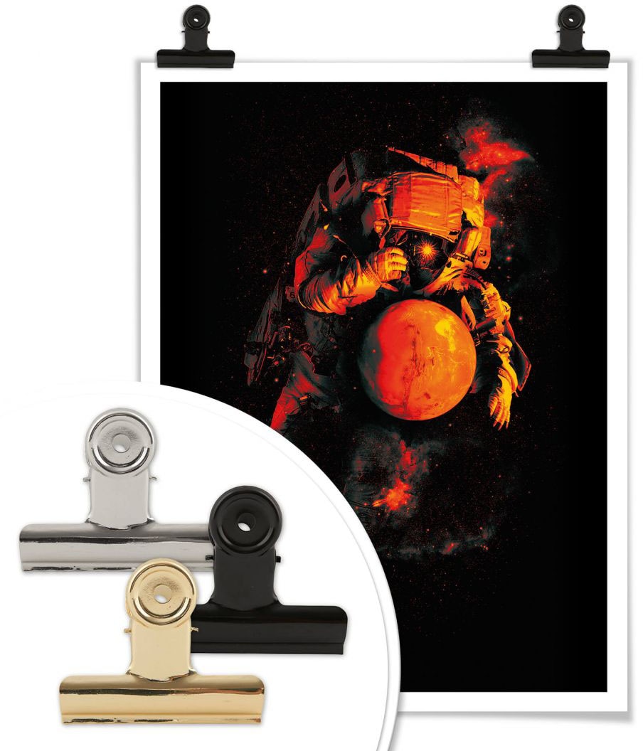 Schwarz kaufen »Astronaut (1 St.), Bild, Astronaut, Wandbild, Poster, Wall-Art Weltall«, Wandposter Poster Mars