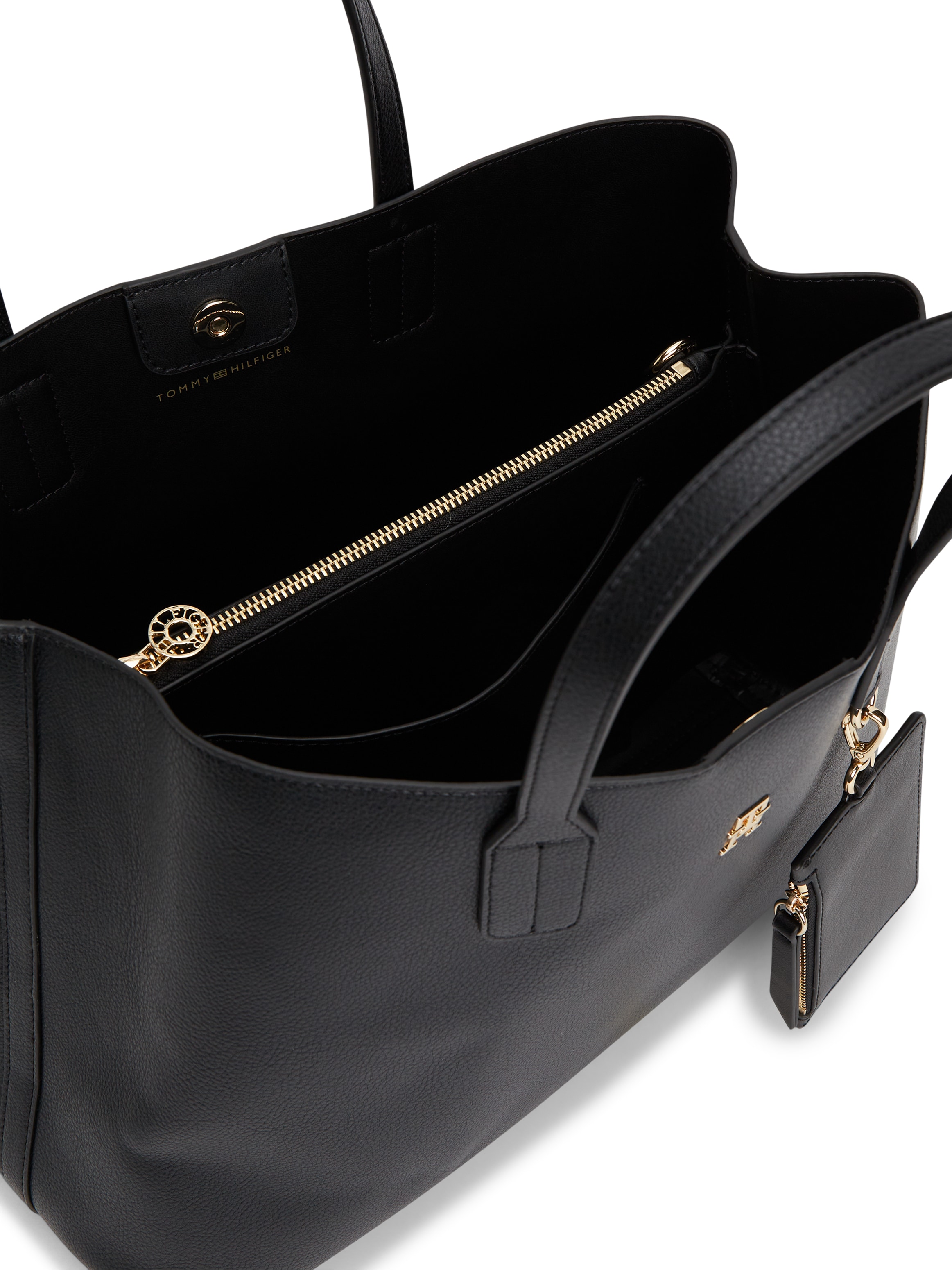 Tommy Hilfiger Sac à bandoulière »TH ICON SATCHEL« Sac à main femme, shopper, sac satchel avec pendentif de sac