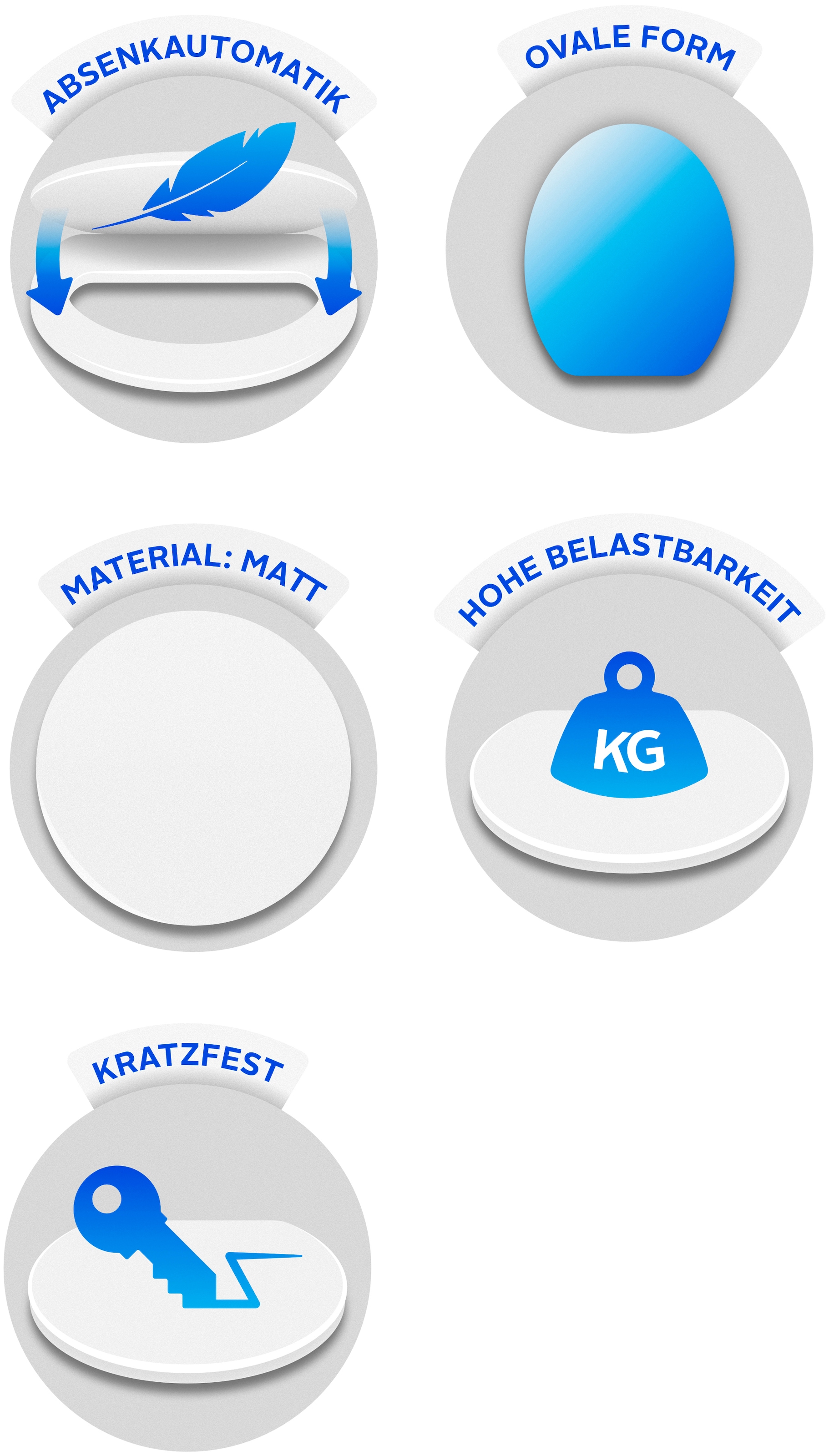 Schütte WC-Sitz »WHITE« mit Absenkautomatik und Holzkern, max, Belastung der Klobrille 150 kg