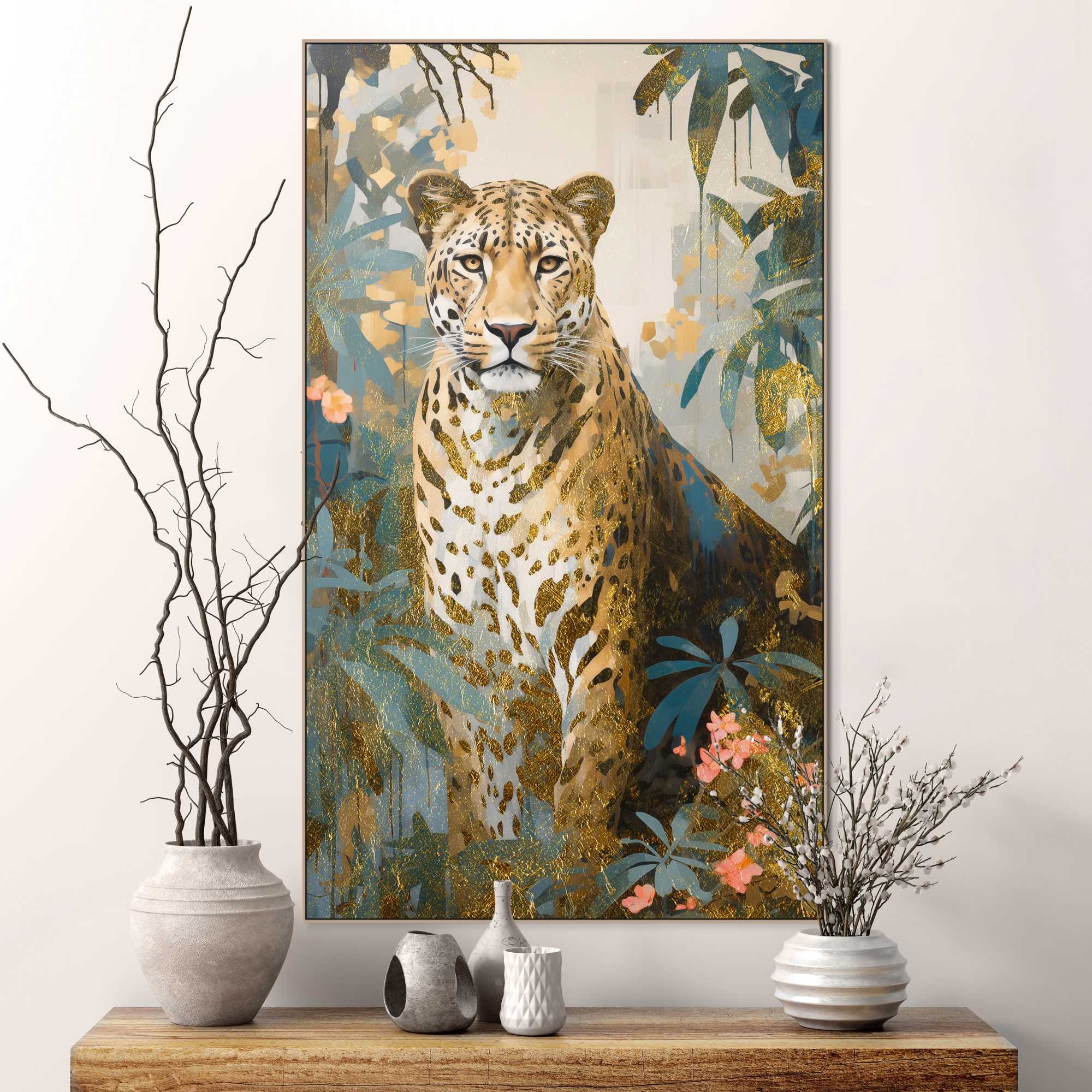 Image of Reinders Wandbild "Gold Cat"
