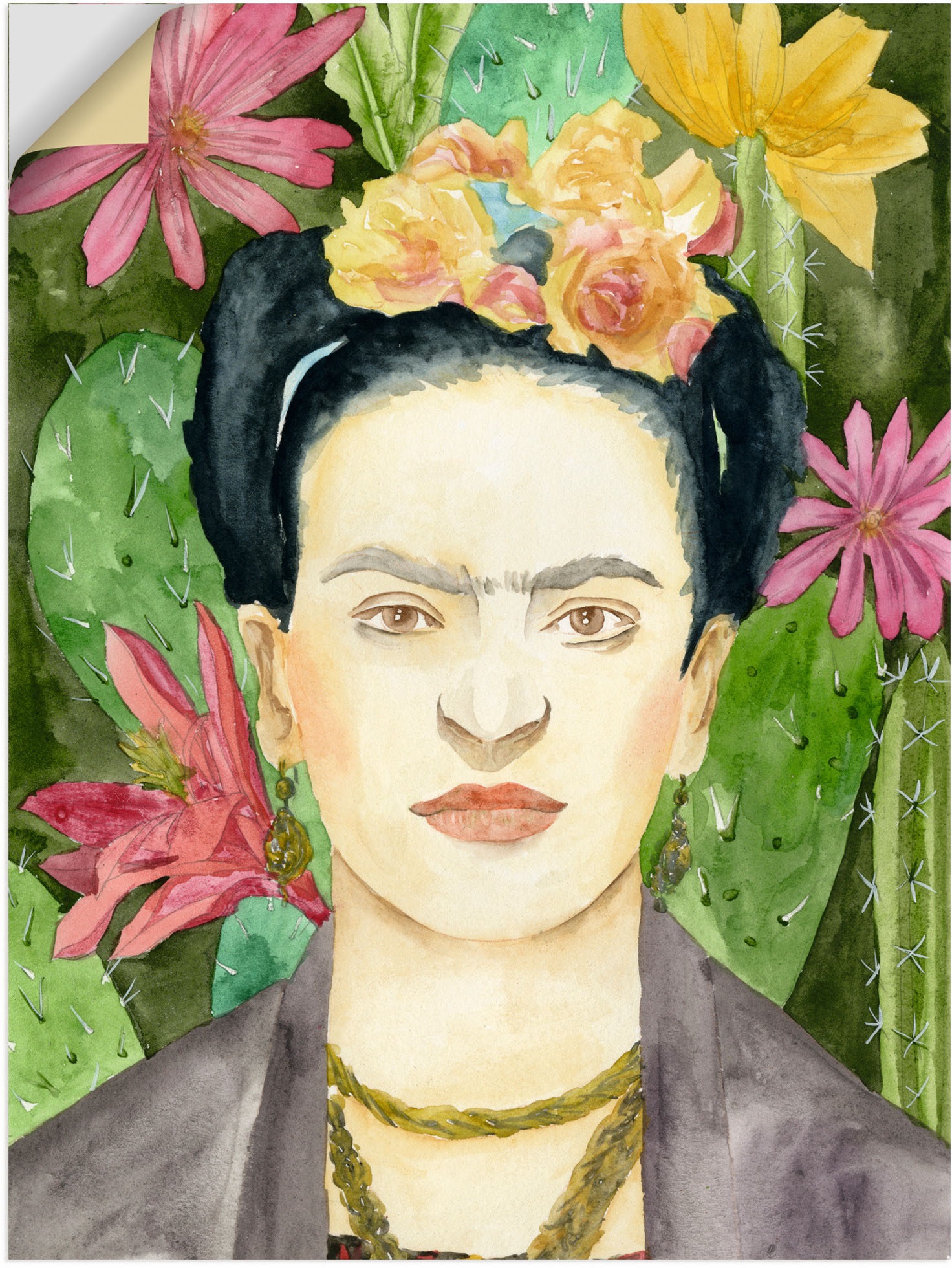 Image of Artland Wandbild »Frida Kahlo I«, Bilder von Frauen, (1 St.), in vielen Grössen & Produktarten - Alubild / Outdoorbild für den Aussenbereich, Leinwandbild, Poster, Wandaufkleber / Wandtattoo auch für Badezimmer geeignet bei Ackermann Versand Schweiz