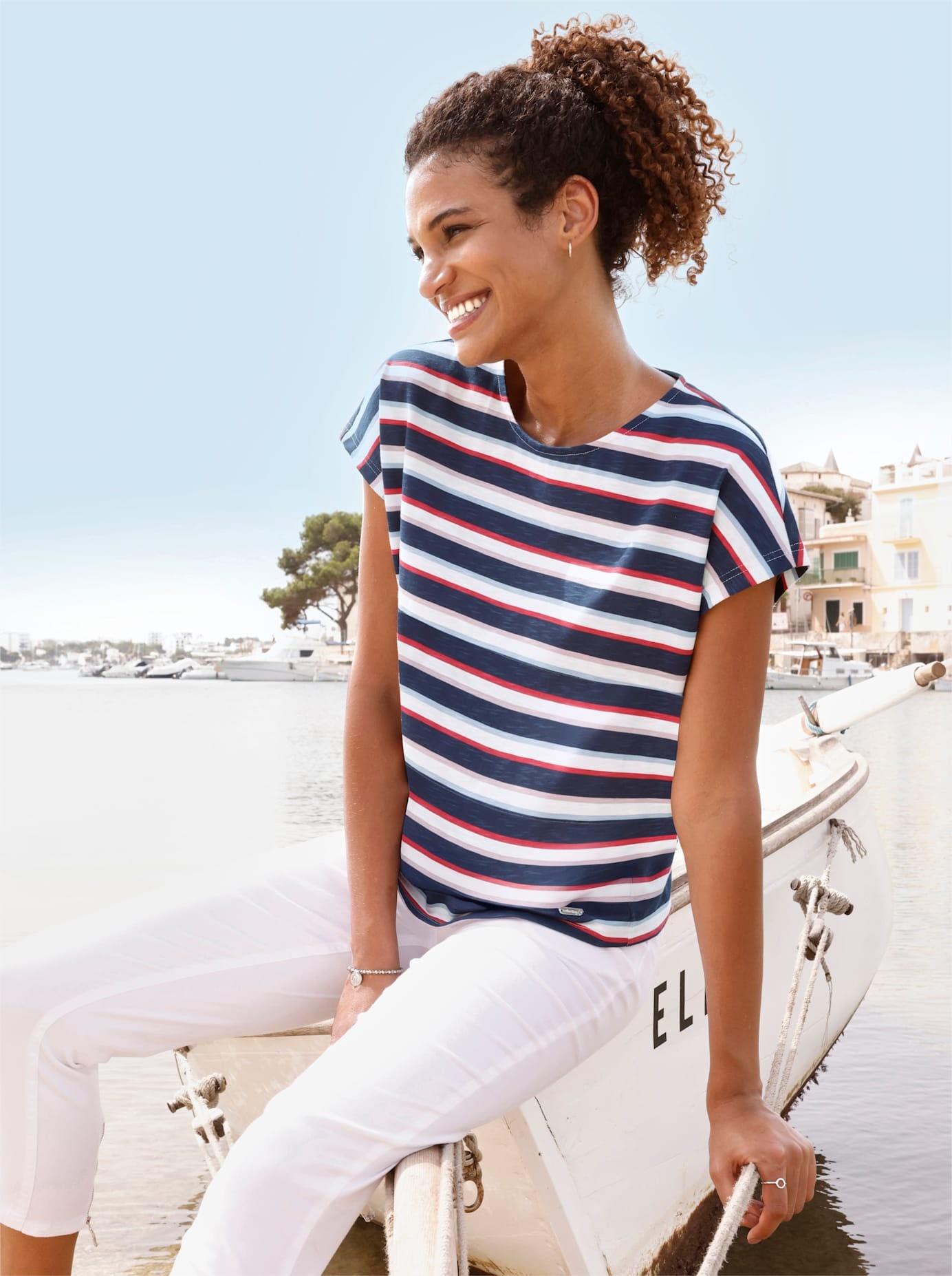 Image of Casual Looks Rundhalsshirt "Ringelshirt" 1 tlg.
