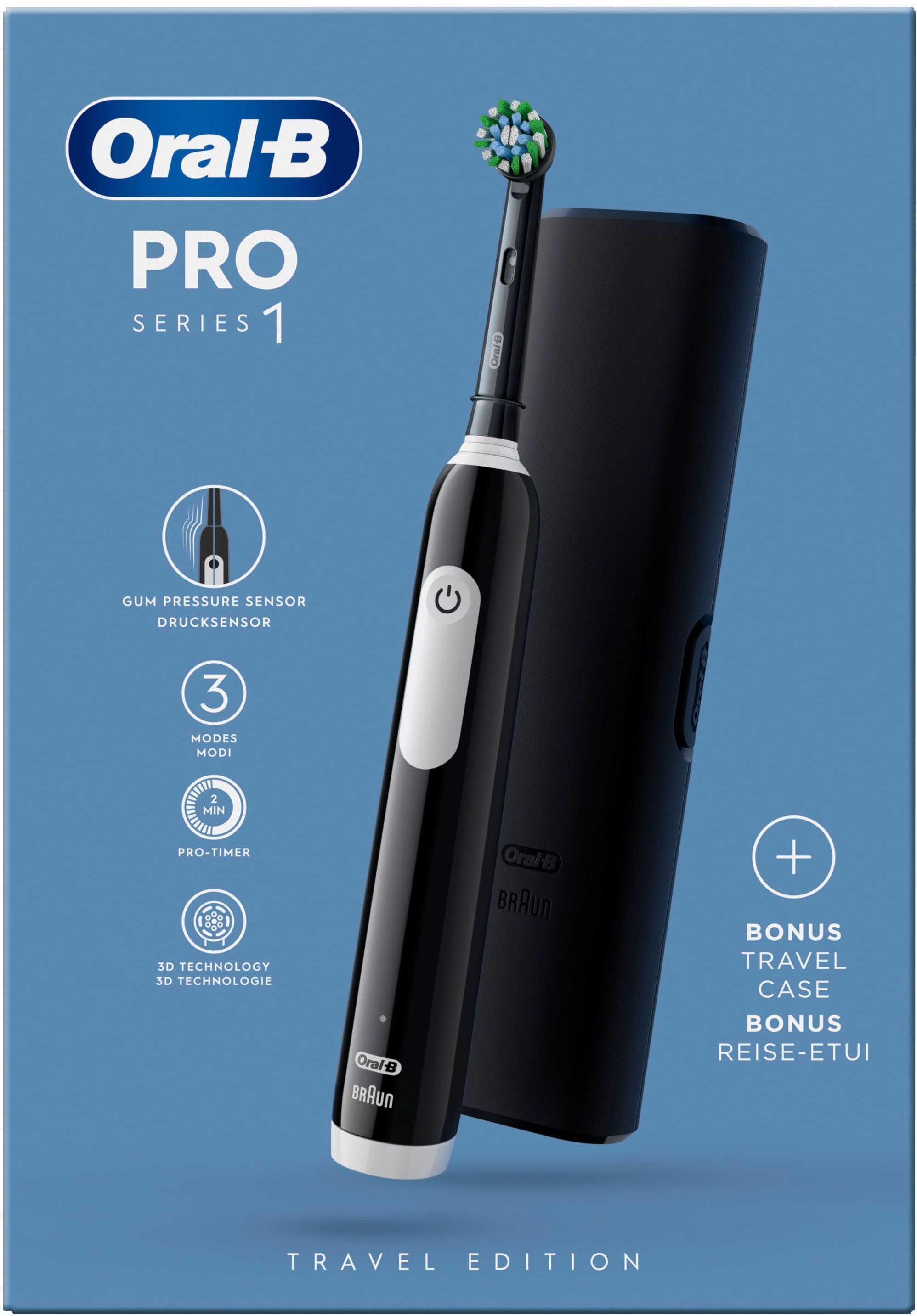 Oral-B Brosse à dents électrique »PRO Series 1« 1 cuis Aufsteckbürsten capteur de pression