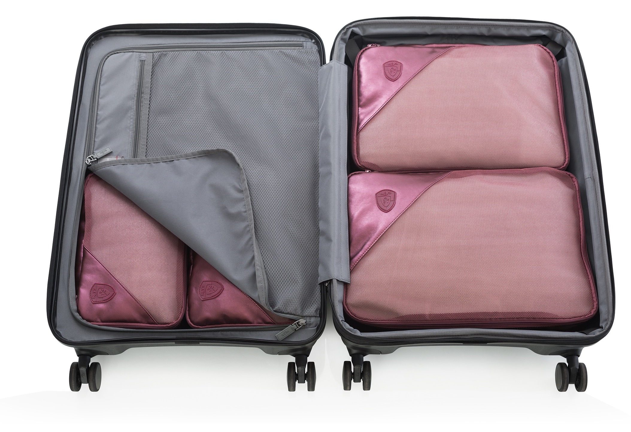 Heys Kofferorganizer »Metallic Packing Cube«, (Set, 5 tlg., Packtaschenset), Heys x Joachim Llambi Gepäckwürfel Packwürfel Kleidertasche
