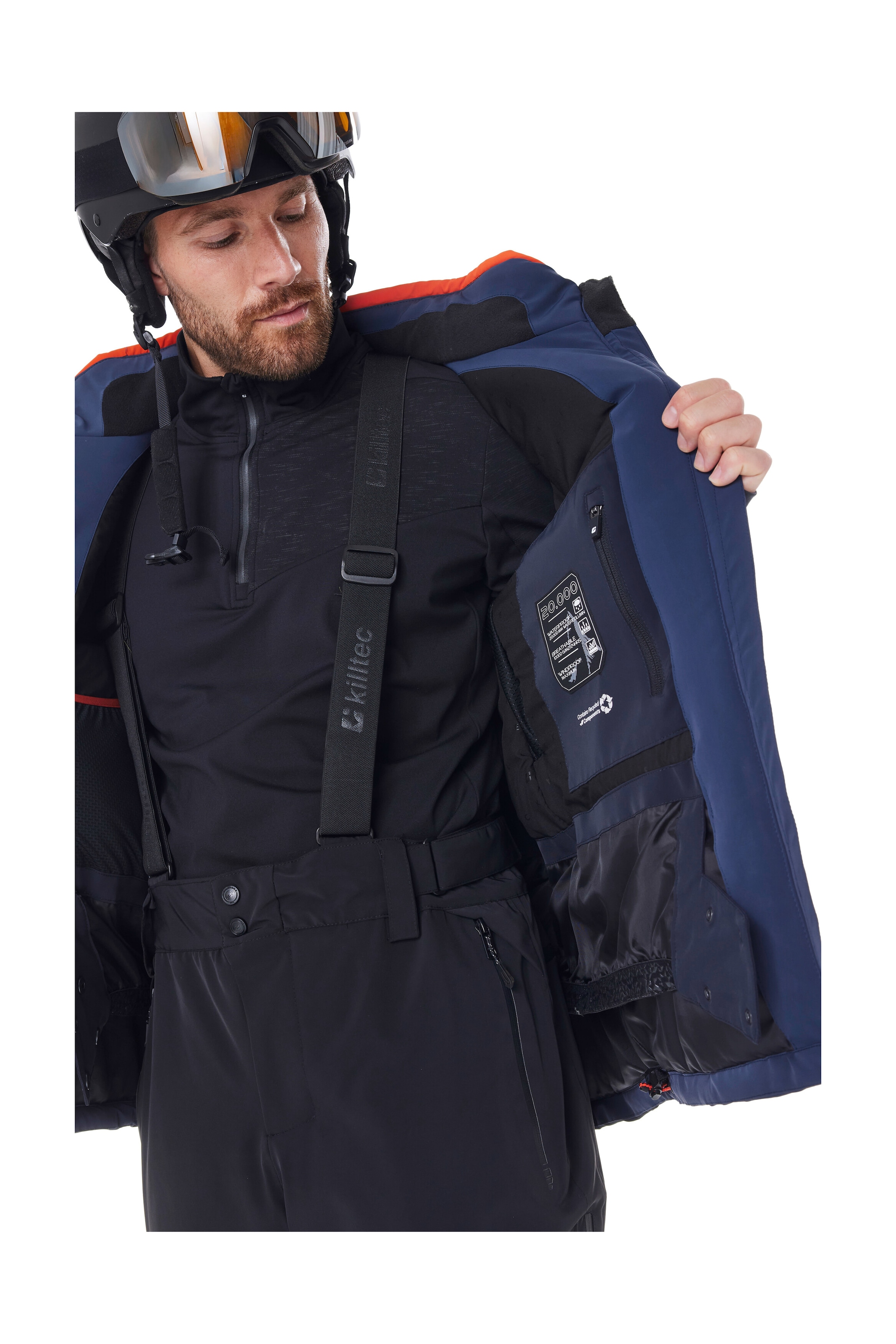 Killtec Veste de ski »KSW 51 MN SKI JCKT« veste fonctionnelle homme : étanche, respirante, stretch 4 directions
