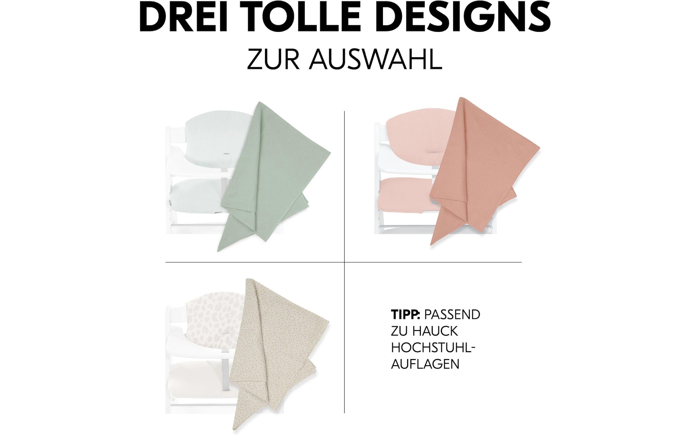 Hauck Doudou »Cuddle N Clean 3Set Sage-Beige-Dots-Cork« 3 tlg.