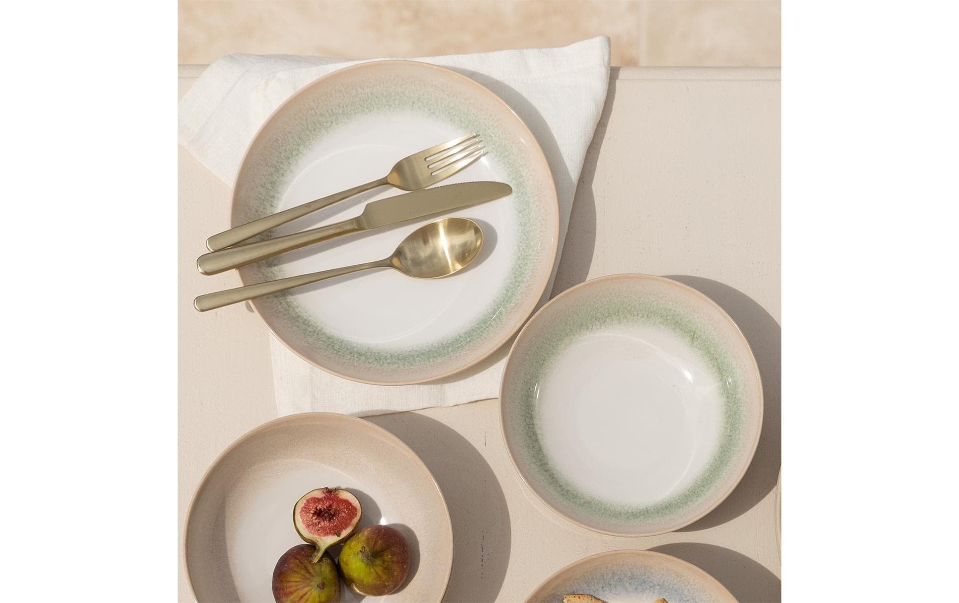   Speiseteller »Lunasol Elements Vulcano Sand la mar 4 Stück 18 cm« Teller-Set