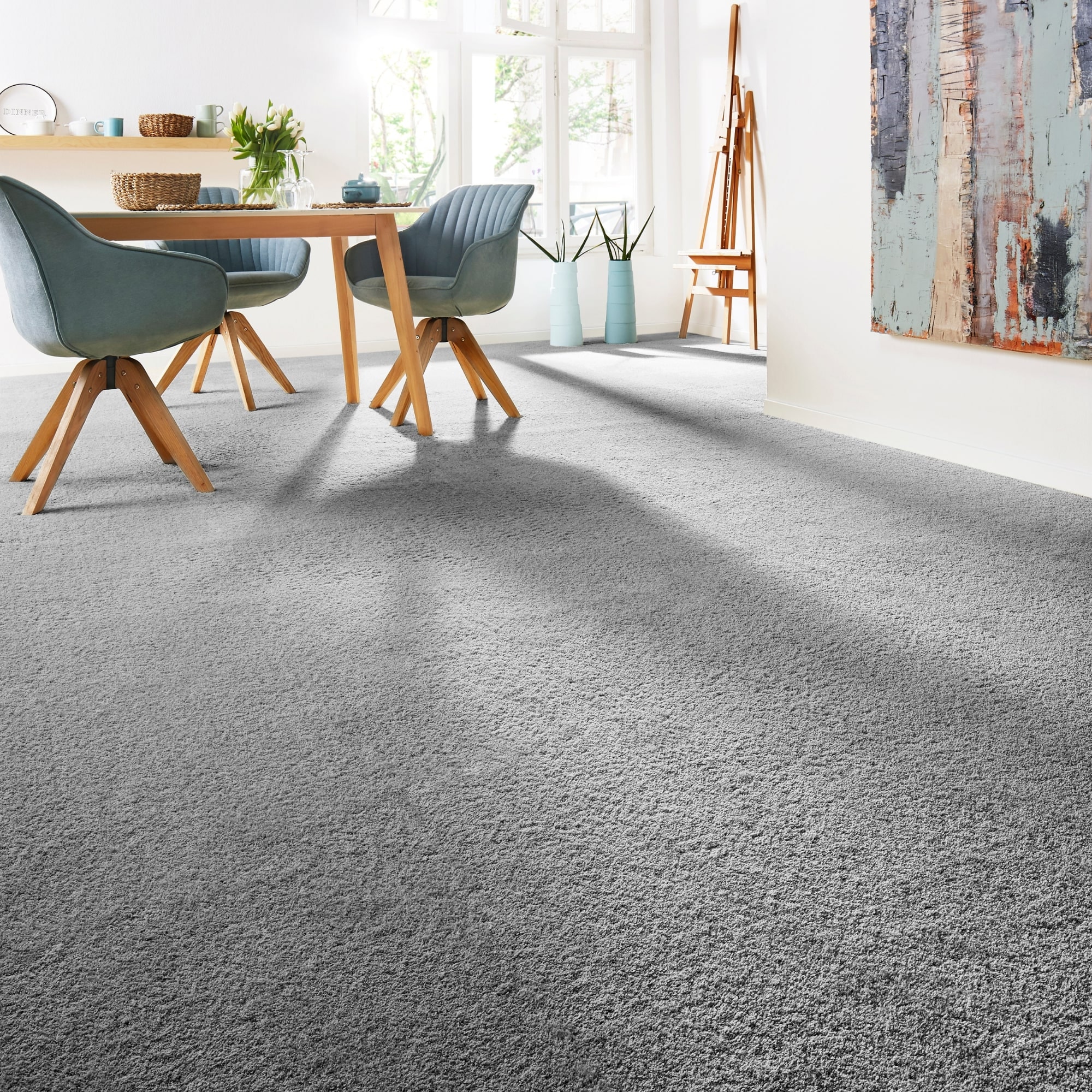 Image of Andiamo Teppichboden "Softness, Velours, Gesamthöhe 17 mm, Luxusklasse LC5" rechteckig Uni Farben, Breite 400 cm, besonders weich, Wohnzimmer, Schlafzimmer