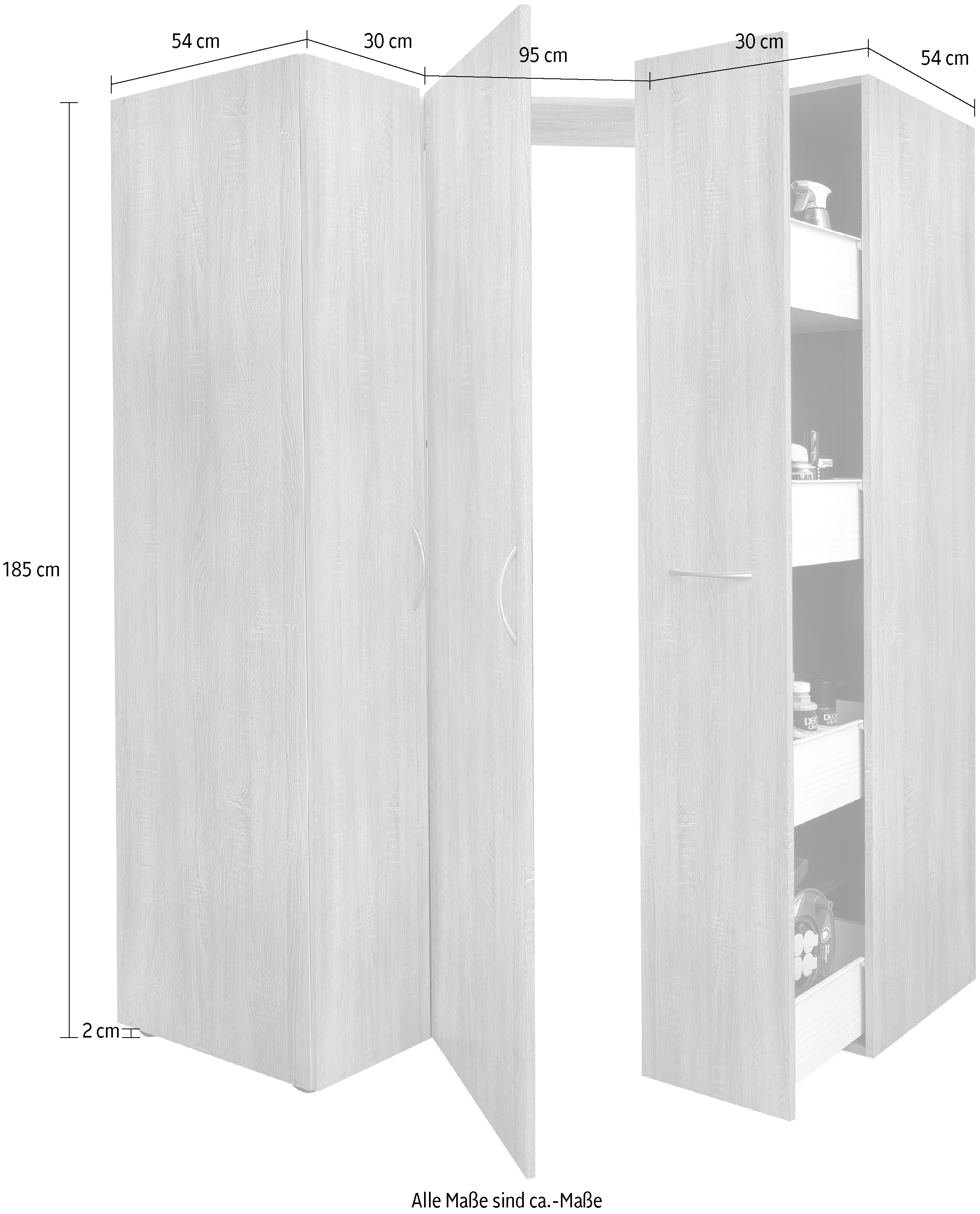 Wimex Mehrzweckschrank-Set »Multiraumkonzept, 3-teiliges Set, Stauraumwunder«