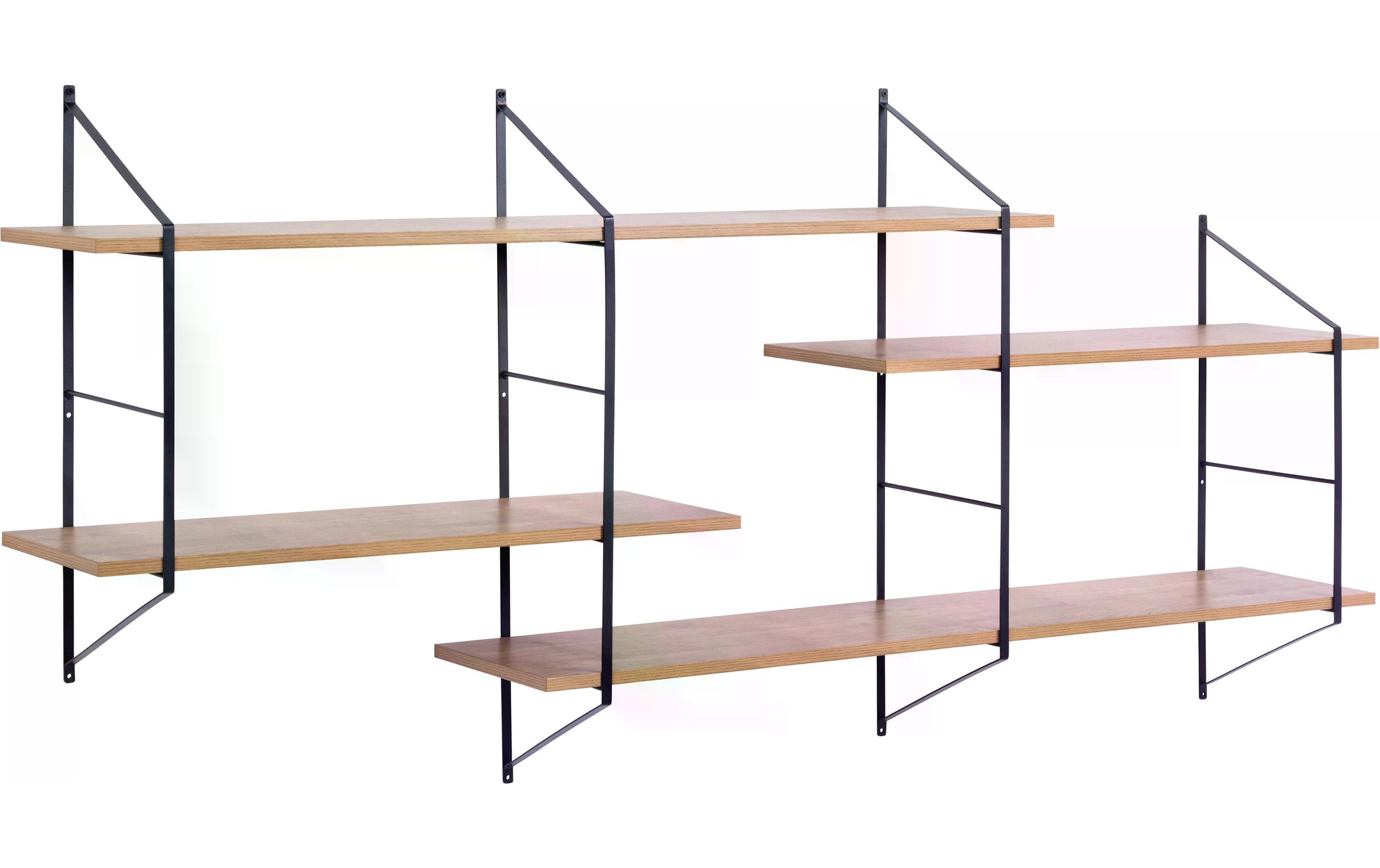 Image of AC Design Wandregal "Design Belfast 191 x 25,5 x 79 cm, Braun/Schwarz"