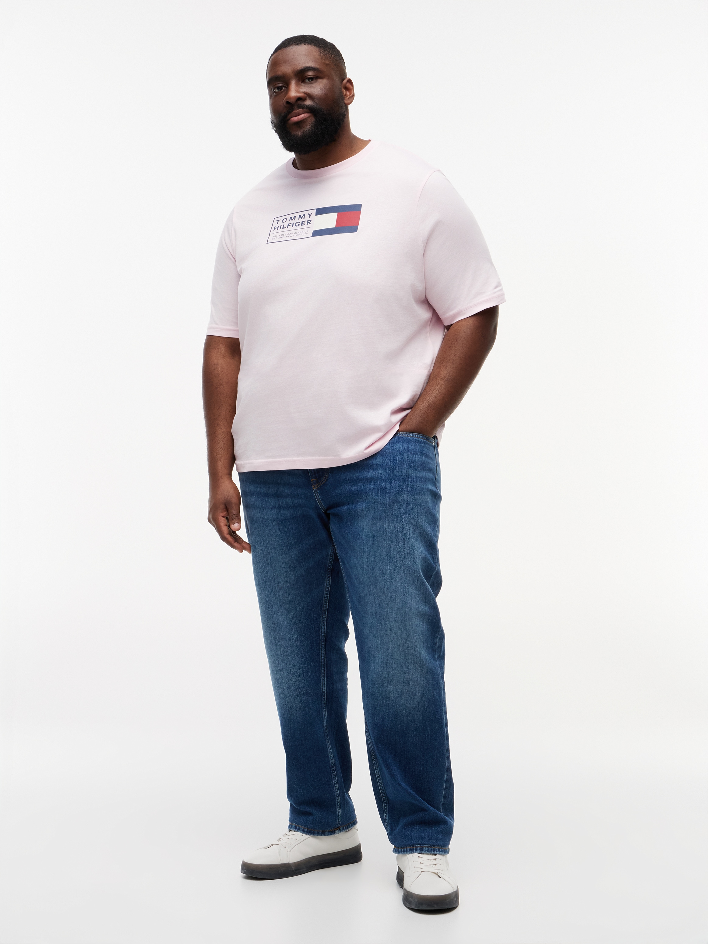 Tommy Hilfiger Big & Tall T-Shirt »BRAND LOVE TEXT« Regular fit für grosse Grössen