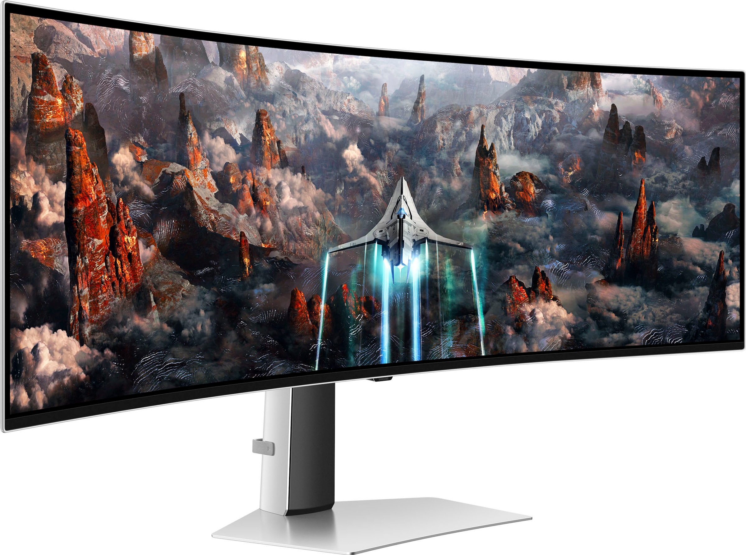 Samsung Curved-Gaming-OLED-Monitor »Odyssey OLED G9 S49CG934SU«, 124 cm/49 Zoll, 5120 x 1440 px, Quad HD, 0,03 ms Reaktionszeit, 240 Hz, 0.03ms (G/G)