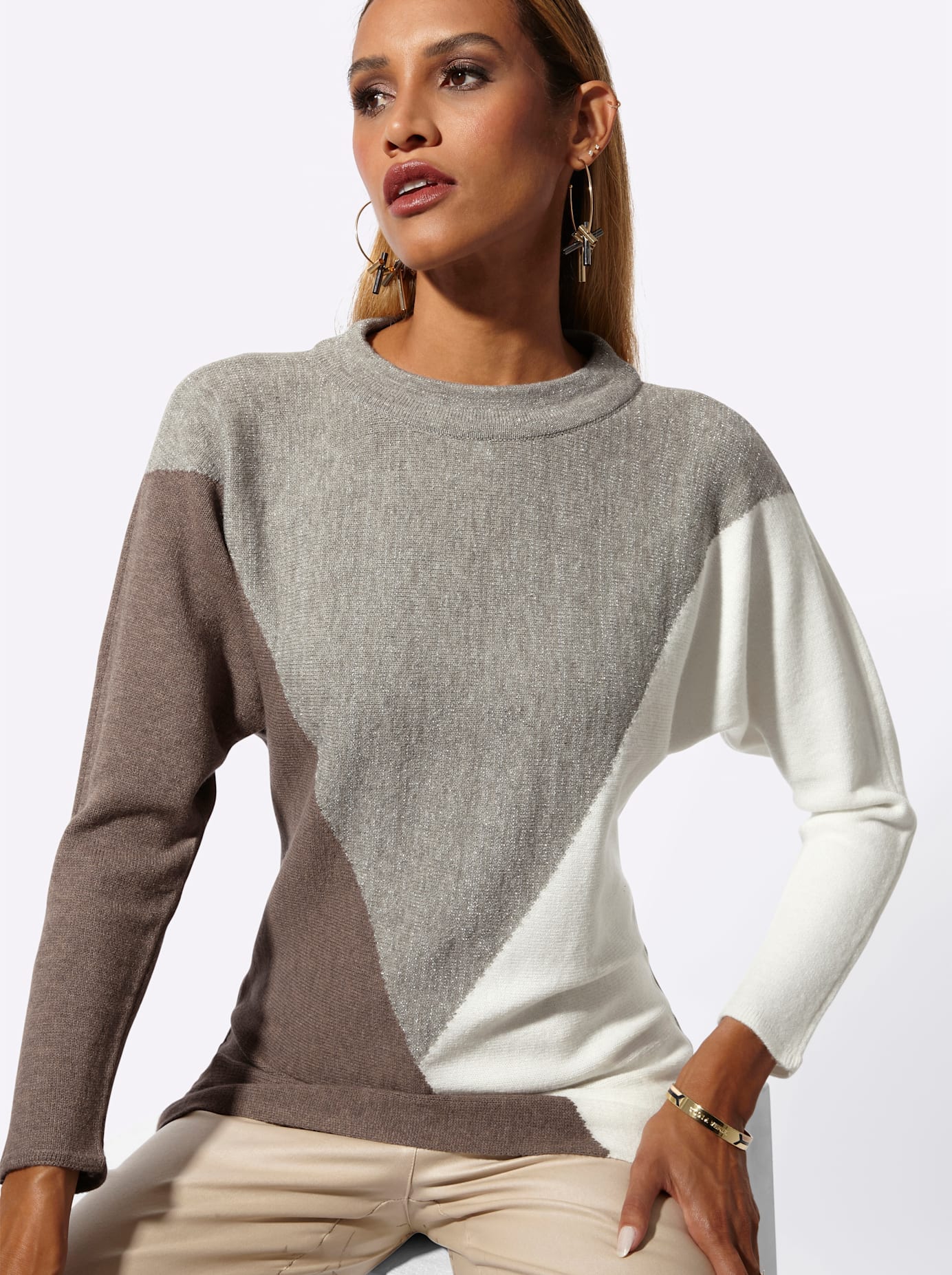 creation L Fledermauspullover »Stehkragen-Pullover«