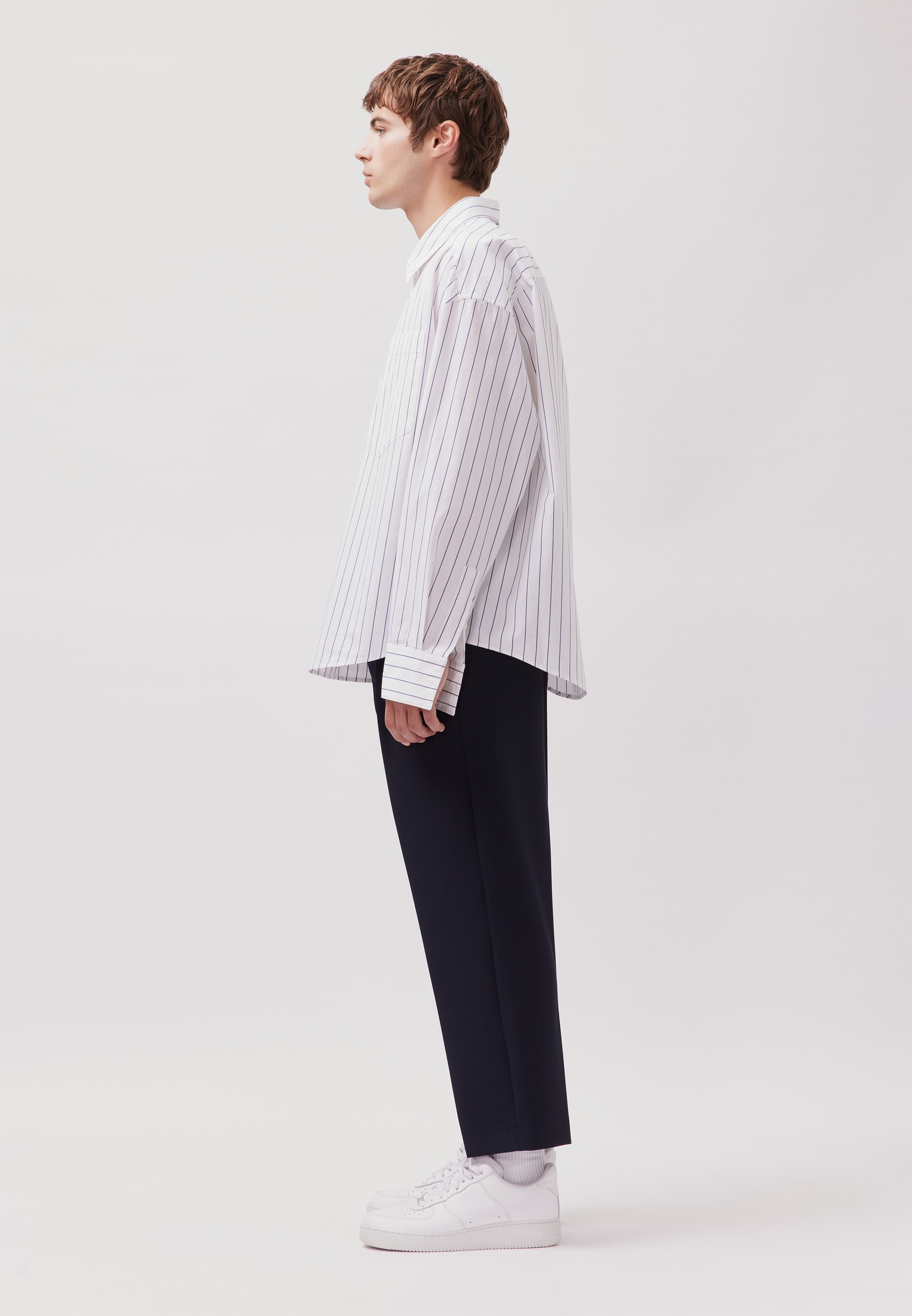 studio seidensticker Chemise d'affaires col Kent oversize 1/1 rayé
