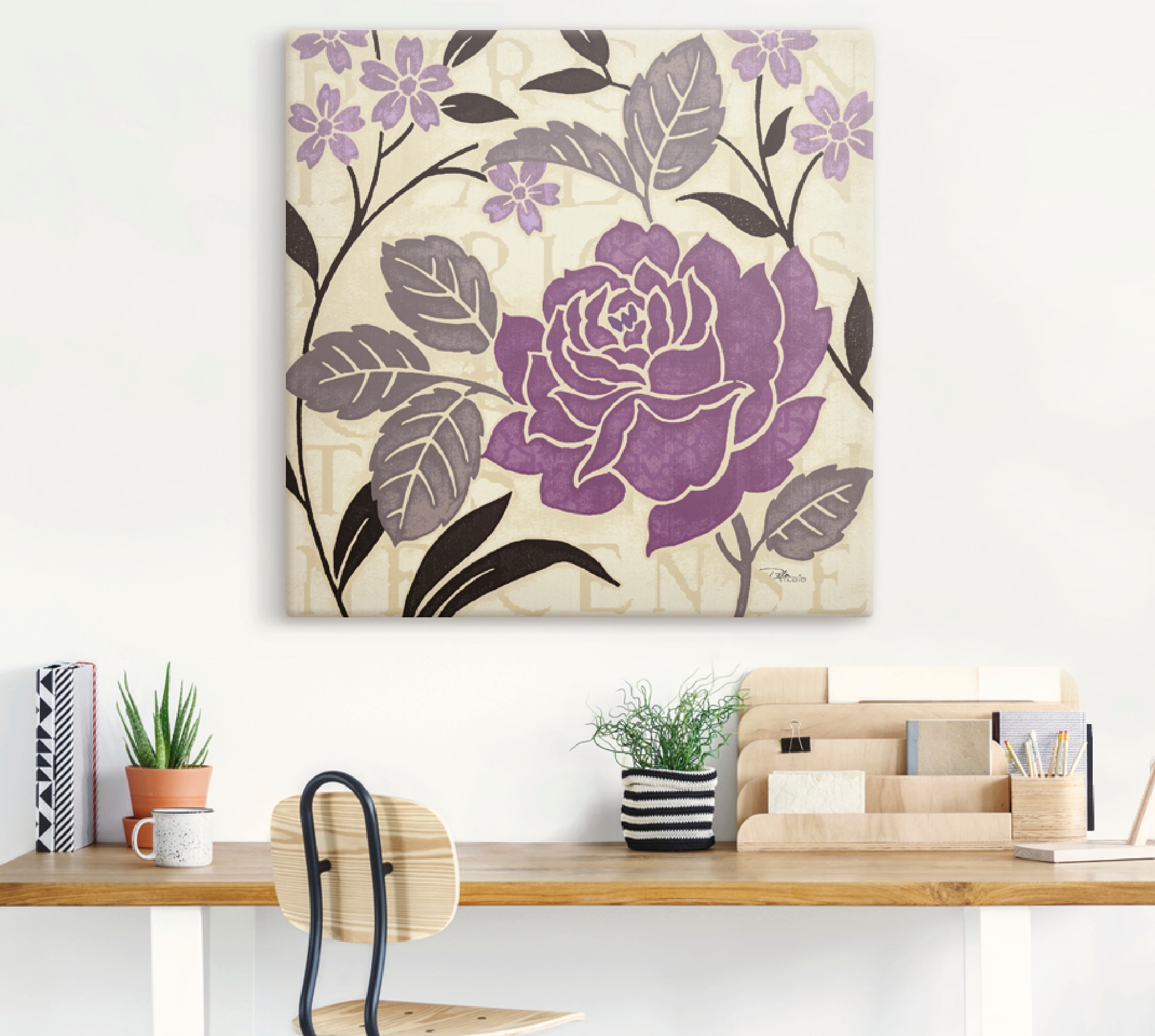 Artland Leinwandbild »Perfekte Blütenblätter II«, Blumen, (1 St.), auf Keilrahmen gespannt
