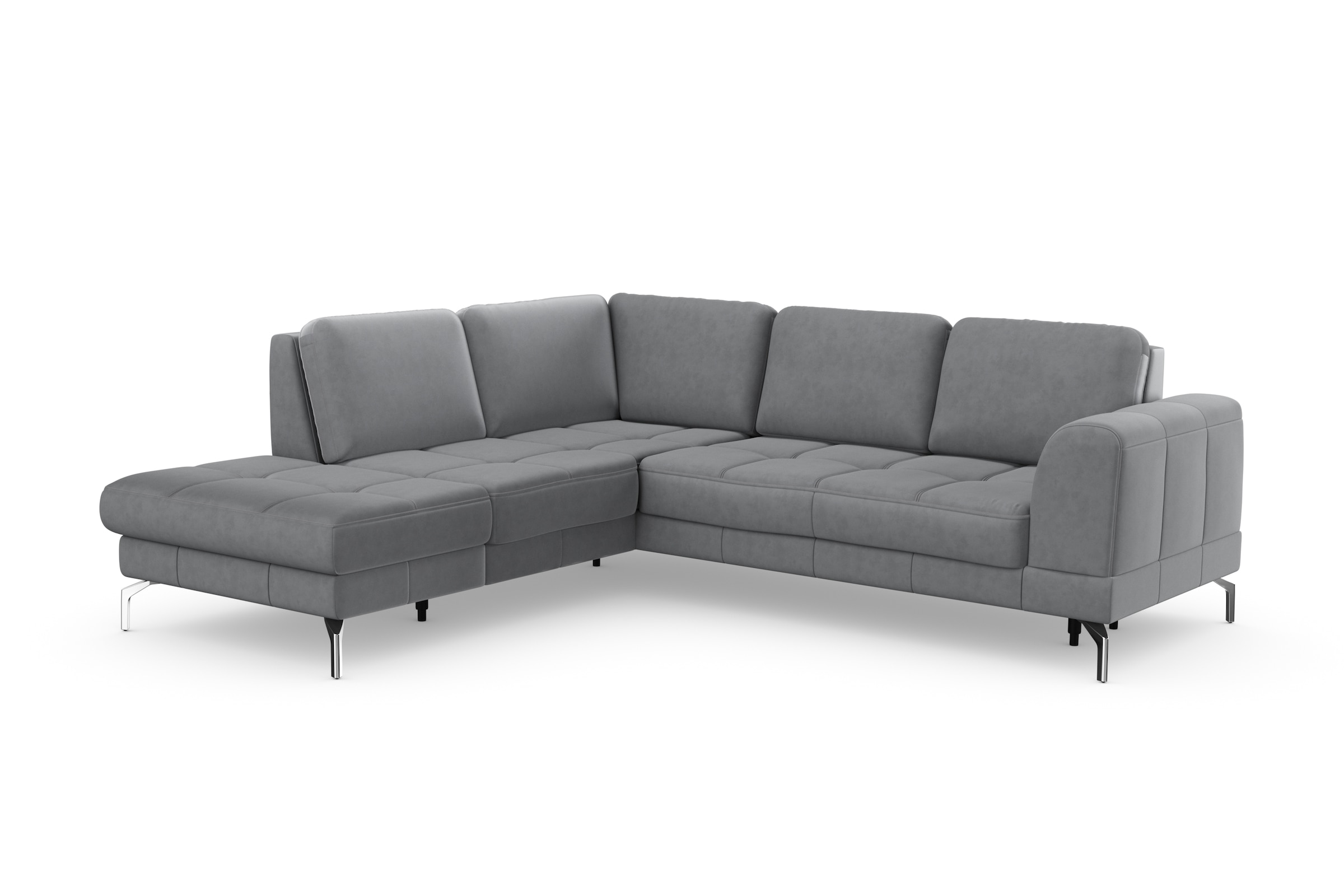 sit&more Ecksofa »Bendigo L-Form« inklusive Sitztiefenverstellung, Bodenfreiheit 15 cm, in 2 Fussfarben