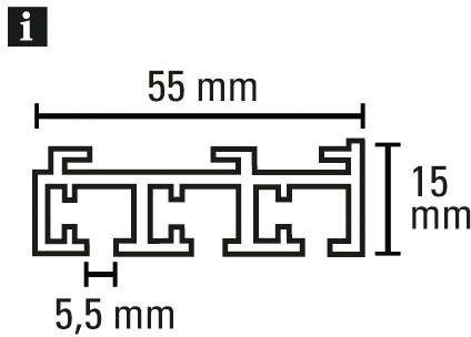 GARDINIA Gardinenschiene »Flächenvorhangschiene 3-läufig«, kürzbar, 3-läufig