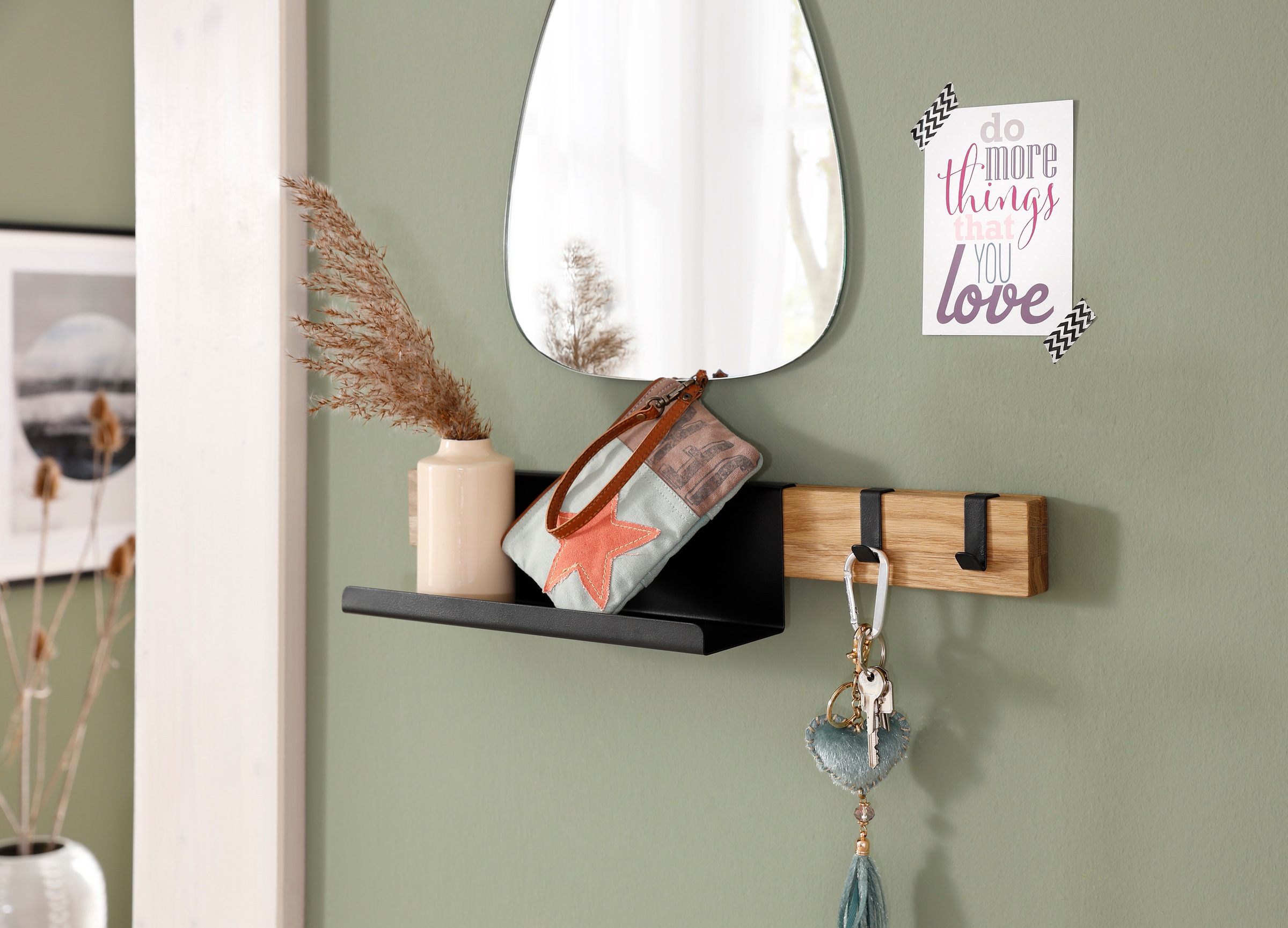 Image of Home affaire Hakenleiste »Nero«, Aus schönem massivem Eichenholz bei Ackermann Versand Schweiz