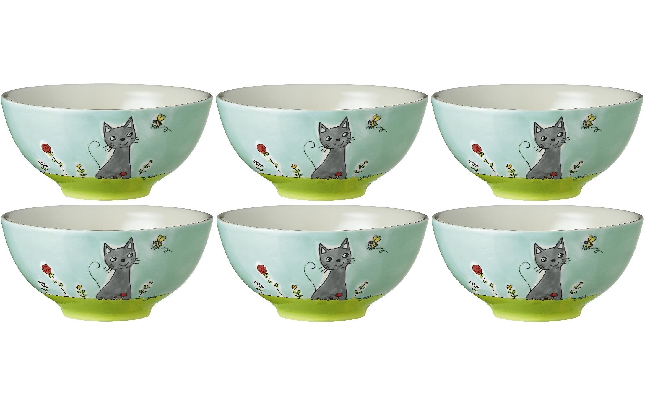 Image of Mila Schale »Katze in Blumenwiese 6«, aus Keramik bei Ackermann Versand Schweiz