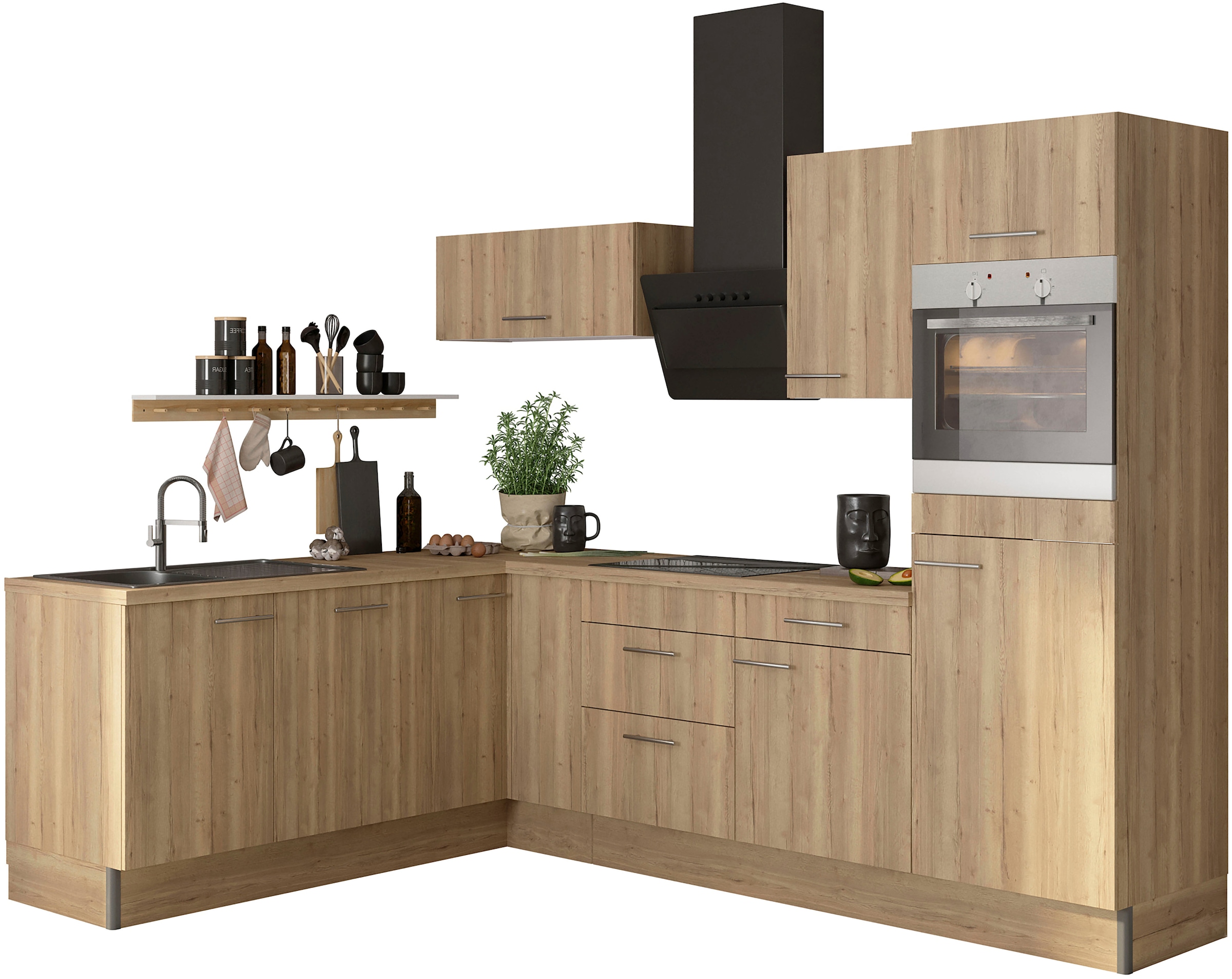 OPTIFIT Küche »Klara« 200 x 270 cm breit, wahlweise mit E-Geräten