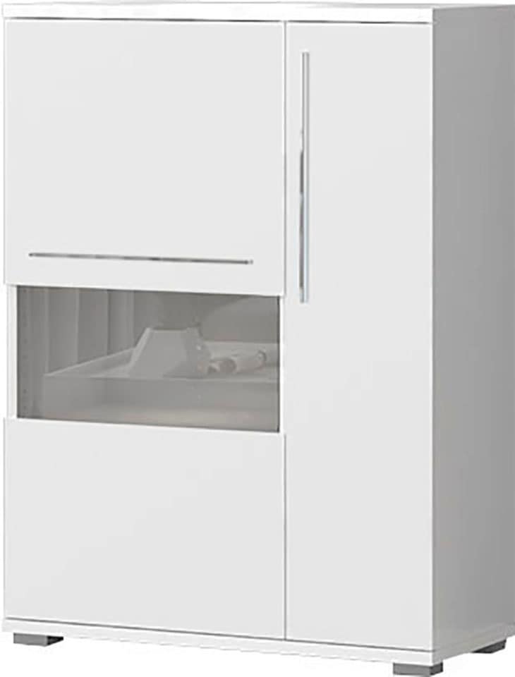 Places of Style Highboard »Piano Vitrine«, UV lackiert, Soft-Close Funktion