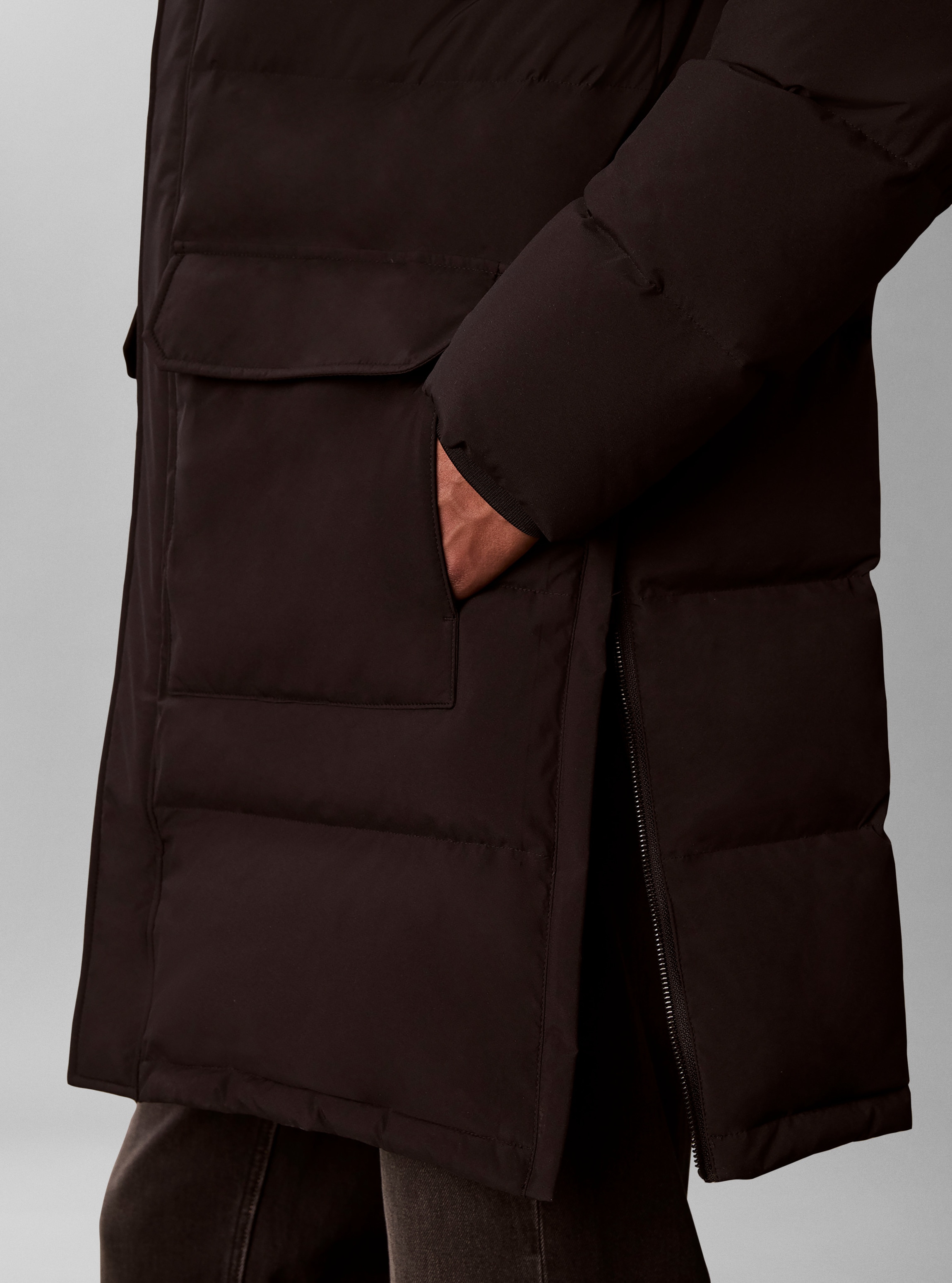 Calvin Klein Jeans Manteau matelassé »LS CLASSIC BONDED DOWN LONG« coupe régulière avec capuche