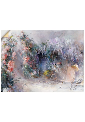 Wandbild »Rosen und Flieder«, Garten, (1 St.)