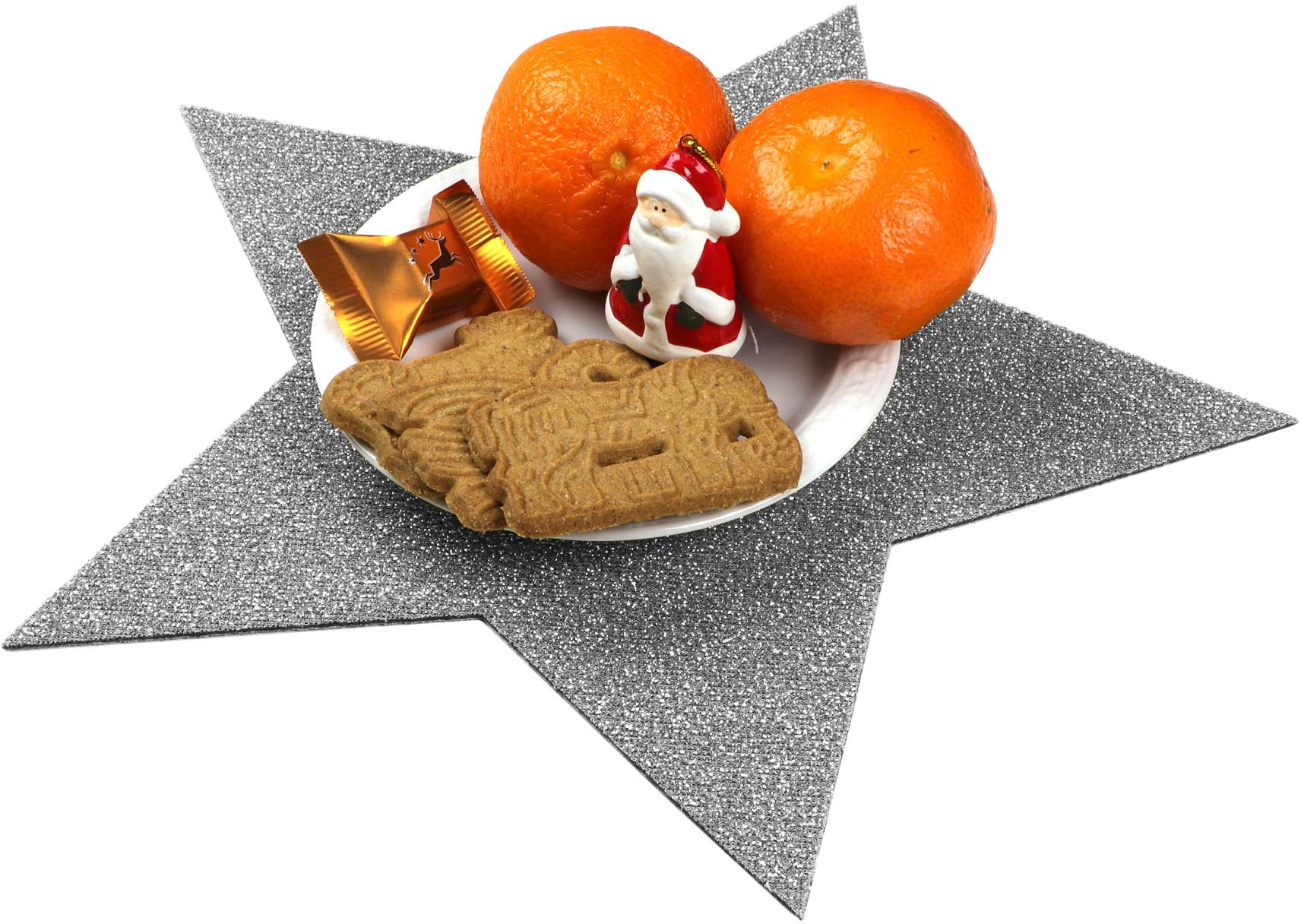 Primaflor-Ideen in Textil Platzset "Stern, Weihnachtsdeko" auch ideal als Untersetzer oder Dekoration, Größe 29,5 cm